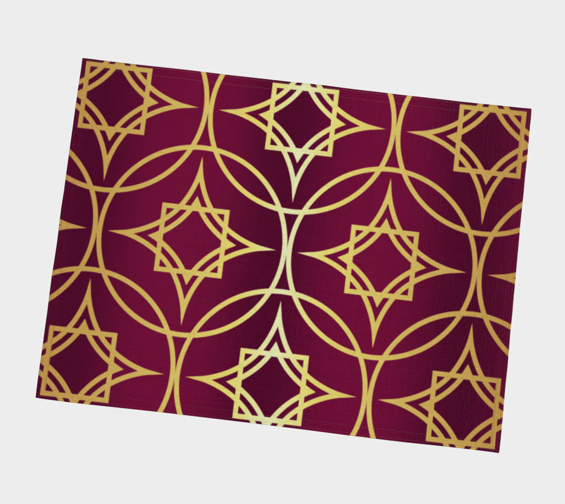 Gilded Geometric - Burgundy & Gold Placemats