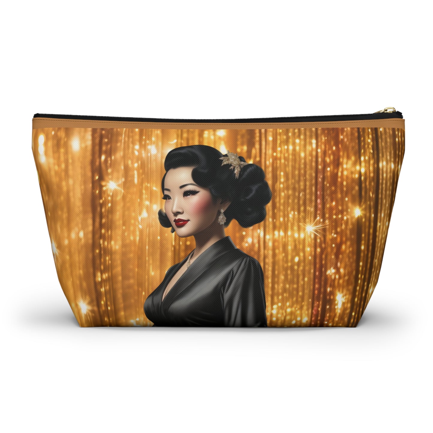 Retro Glam Girl "Keiko" Accessory Pouch w T-bottom