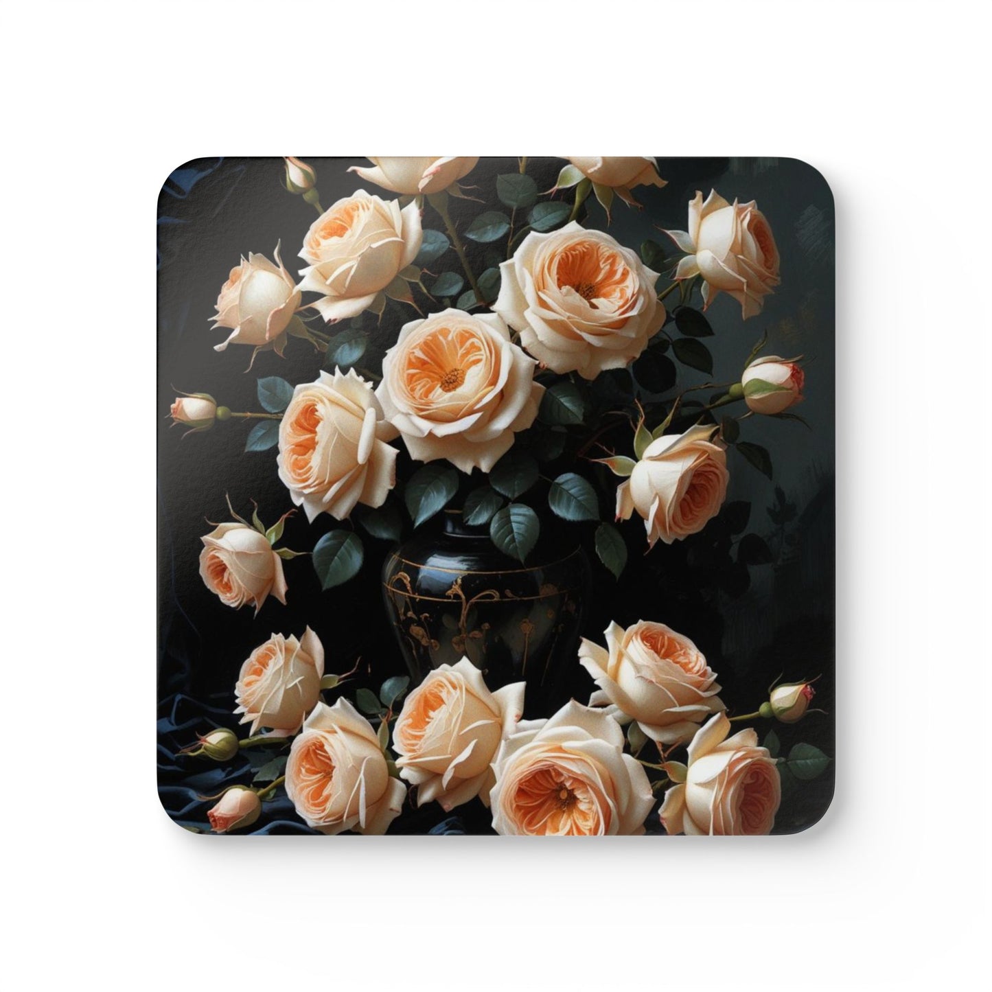 Evening Bloom Corkwood Coaster Set