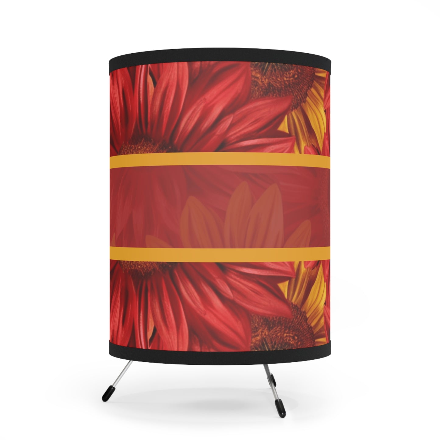 Crimson Gold Tripod Lamp