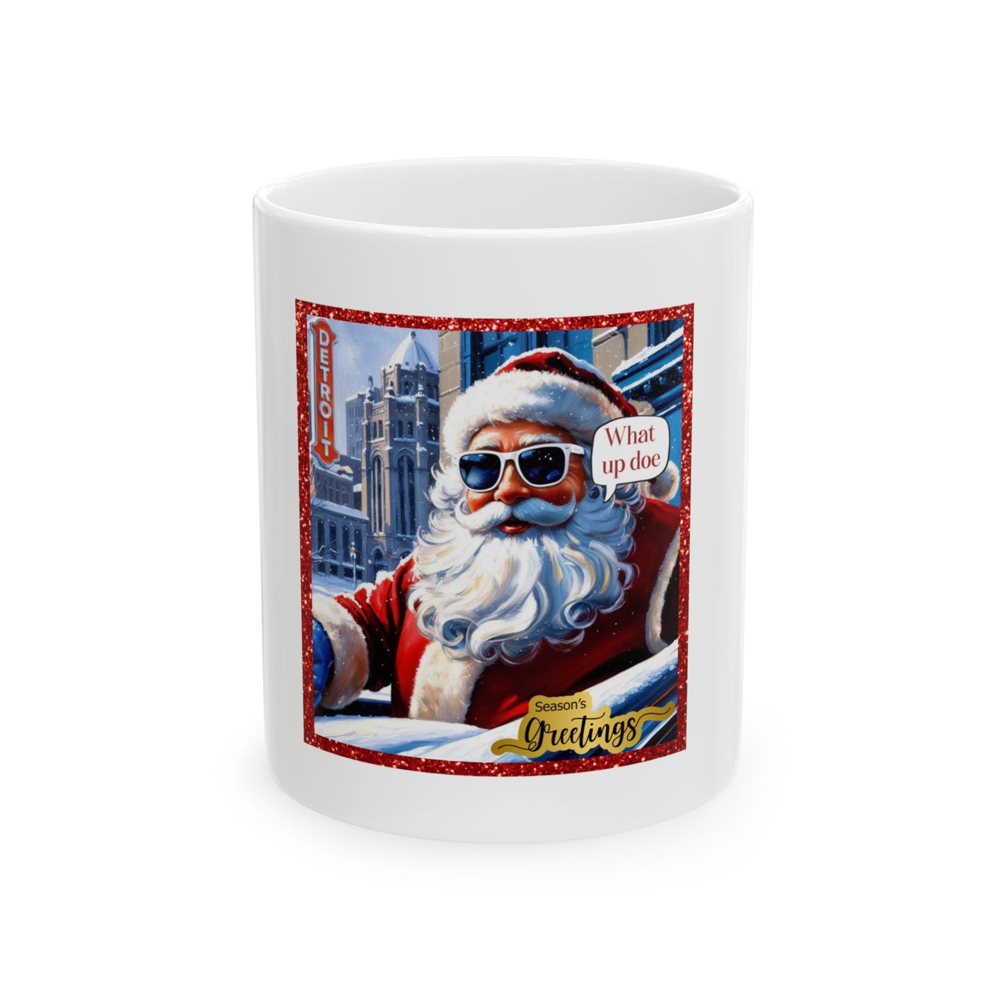 Motor City Santa Ceramic Mug, (11oz, 15oz)