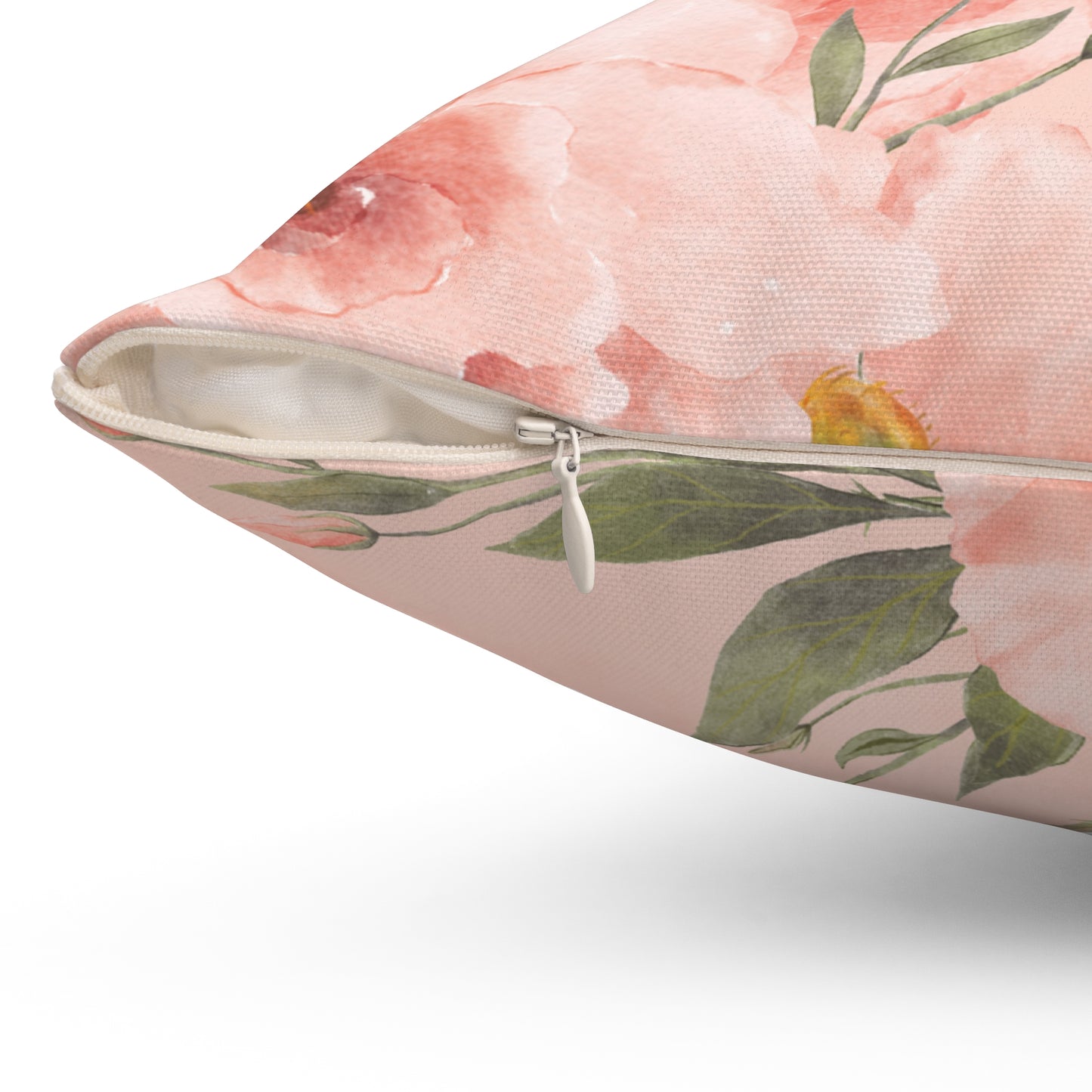 Peachy Keen Polyester Square Pillow