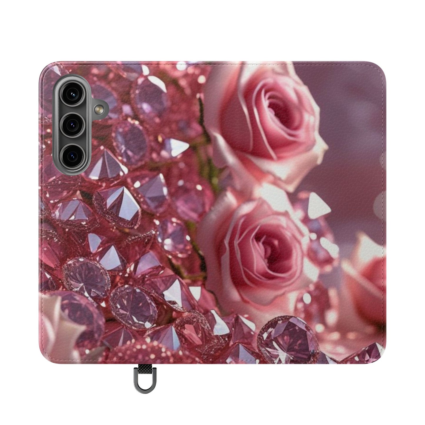 Pink Diamonds & Petals Flip Cases