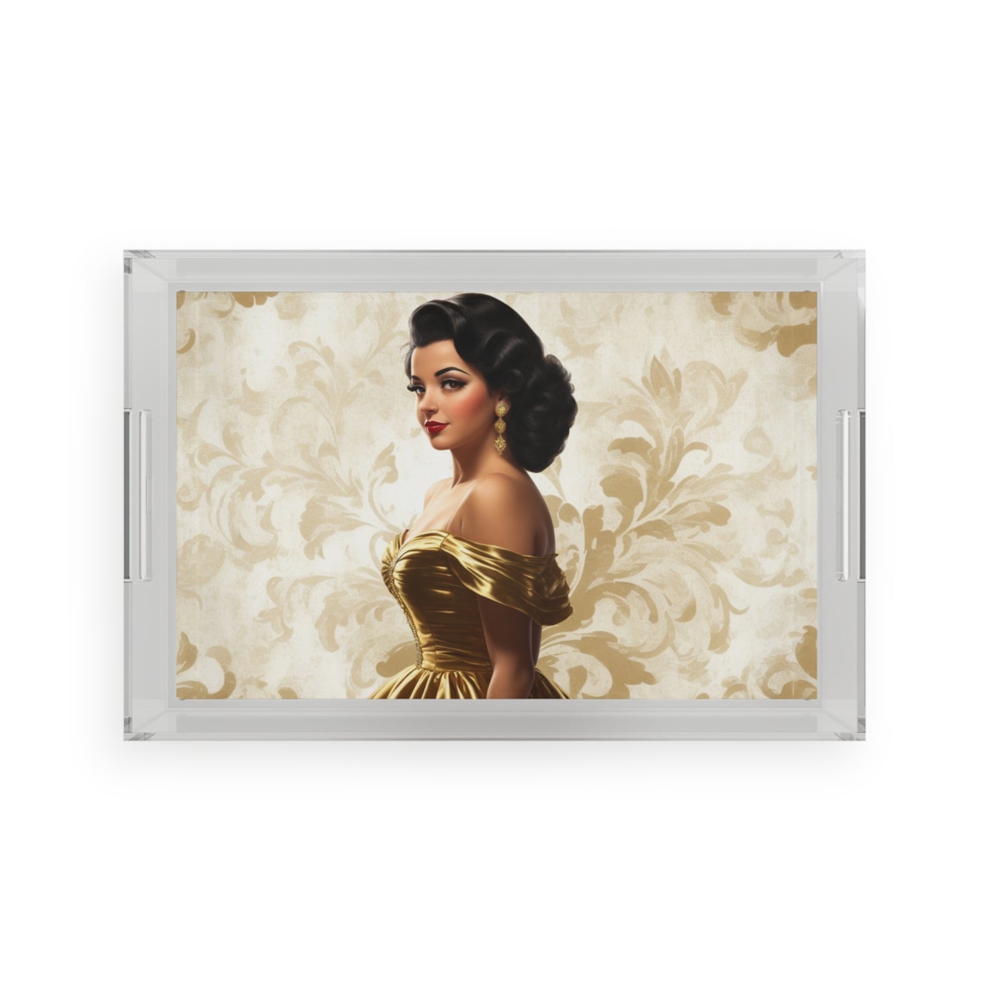 Retro Glam Girls "Ana Maria" Acrylic Serving Tray