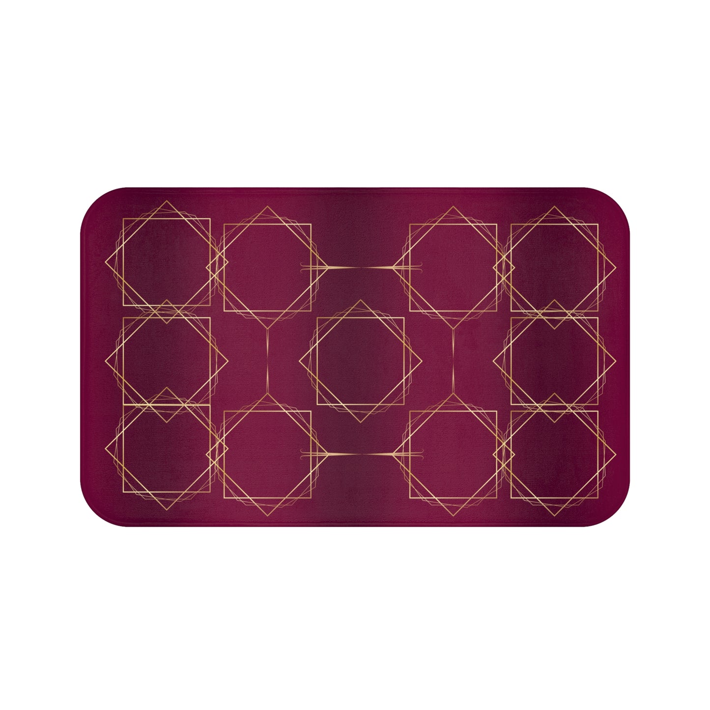 Gilded Elegance (Burgundy) Bath Mat