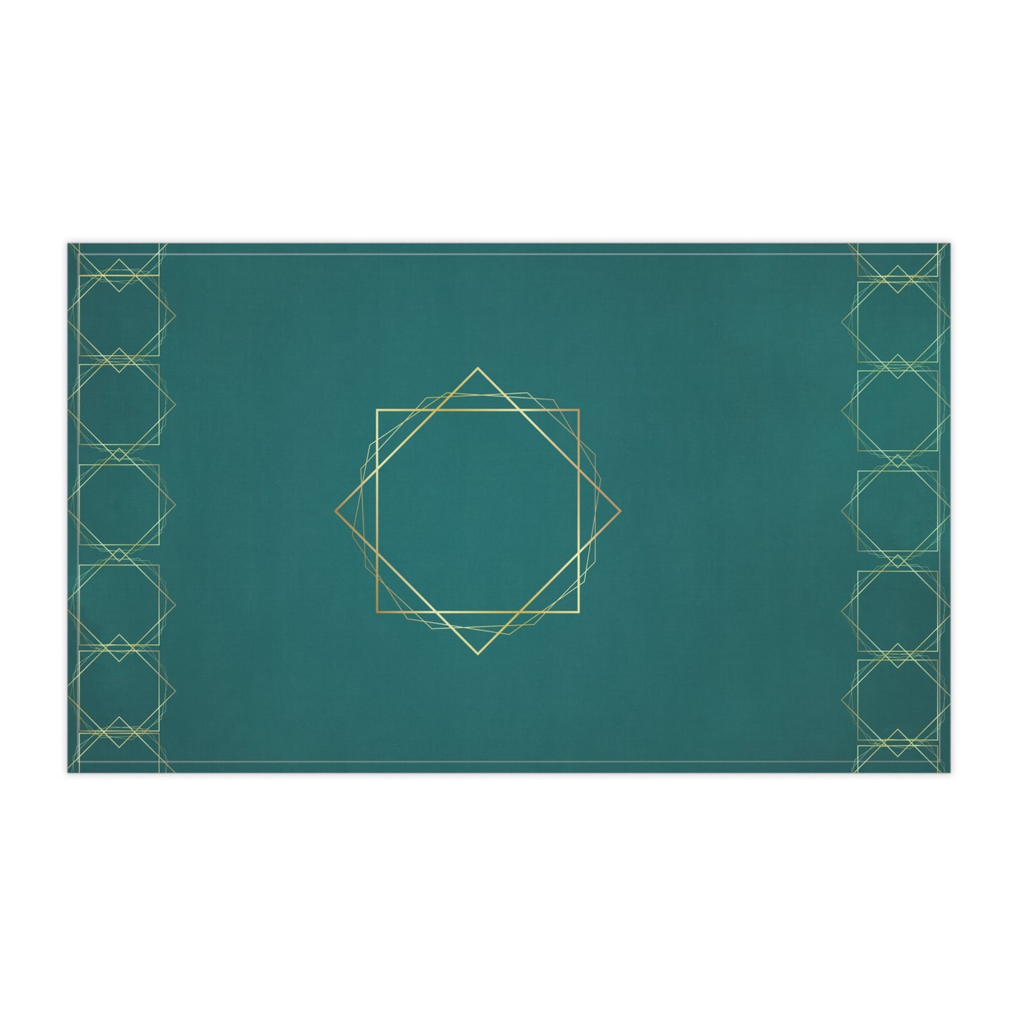 Gilded Elegance (Teal) Tea Towels (cotton, poly)