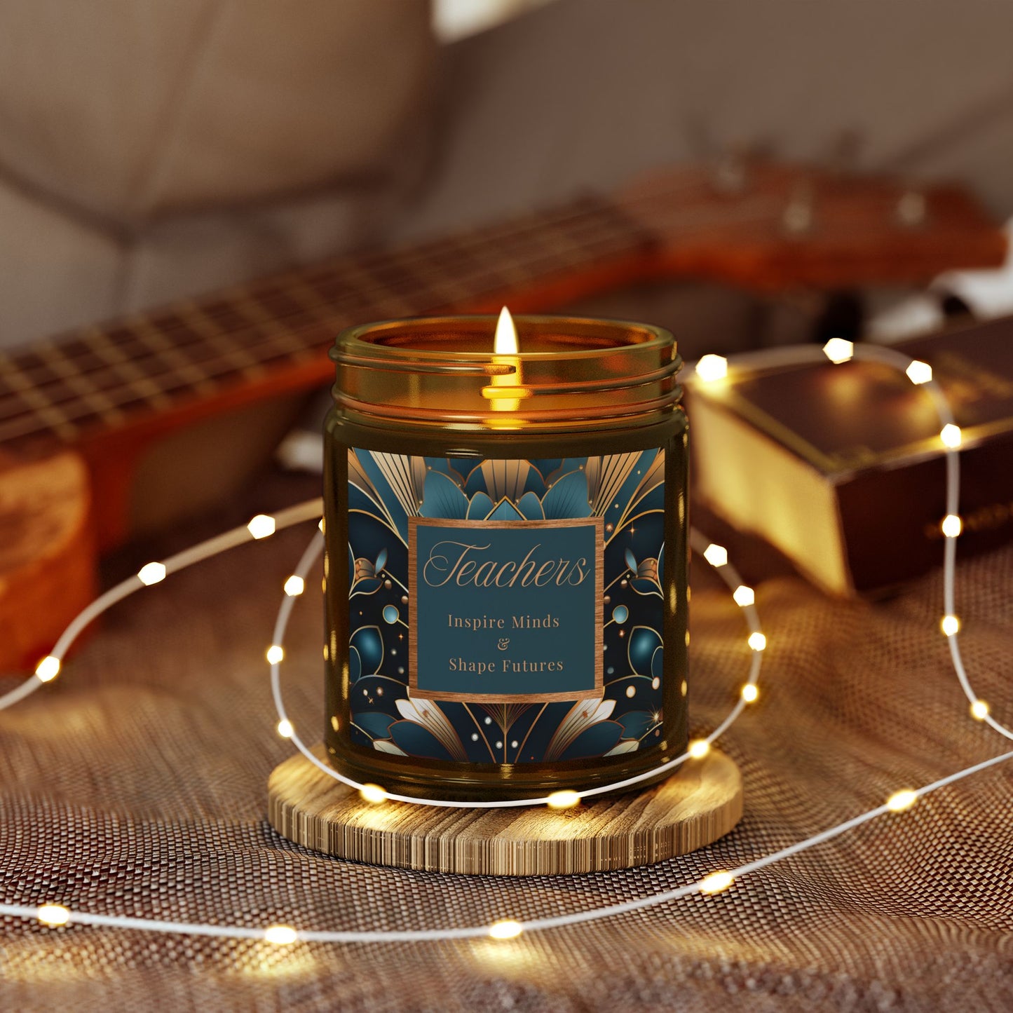 Teachers Scented Candles, Coconut Apricot Wax (4oz, 9oz)
