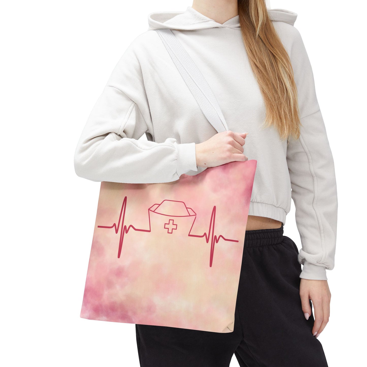 Nurse Heartbeat Tote Bag (AOP)