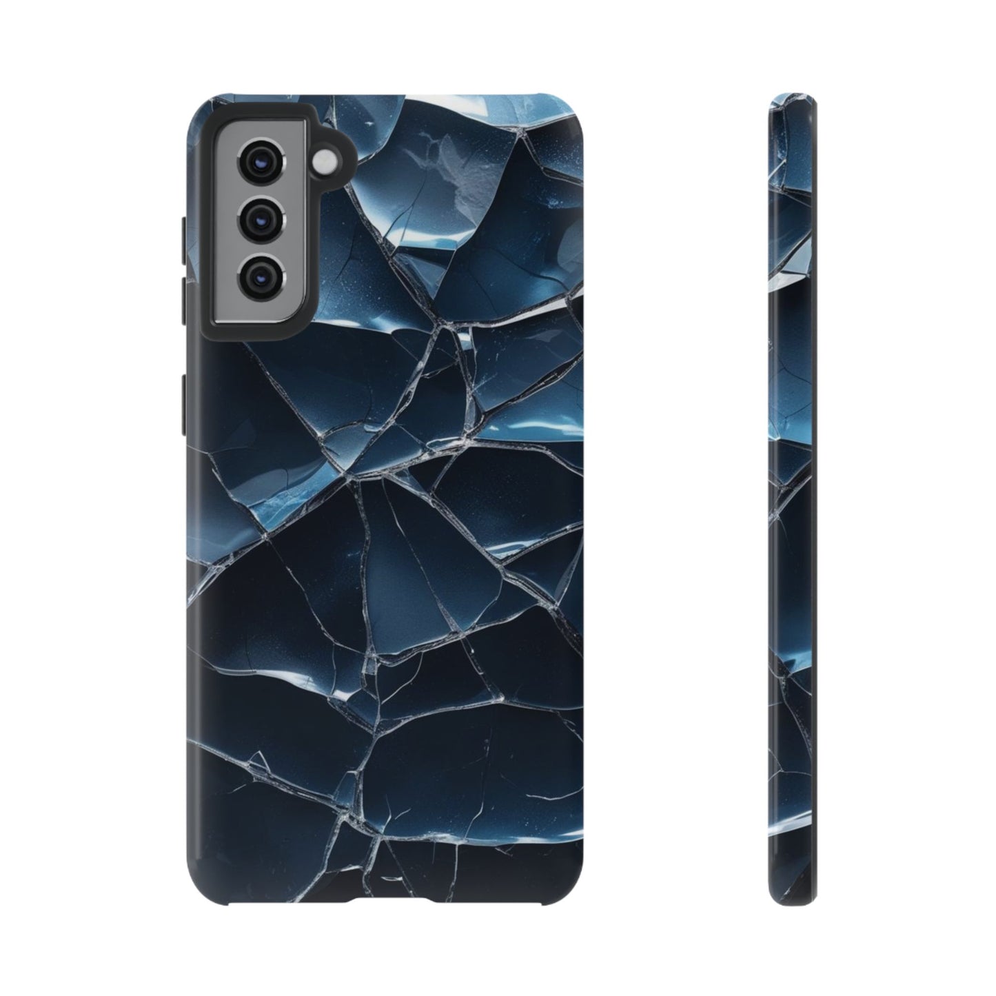 Crack'd (Dark Blue) Tough Cases