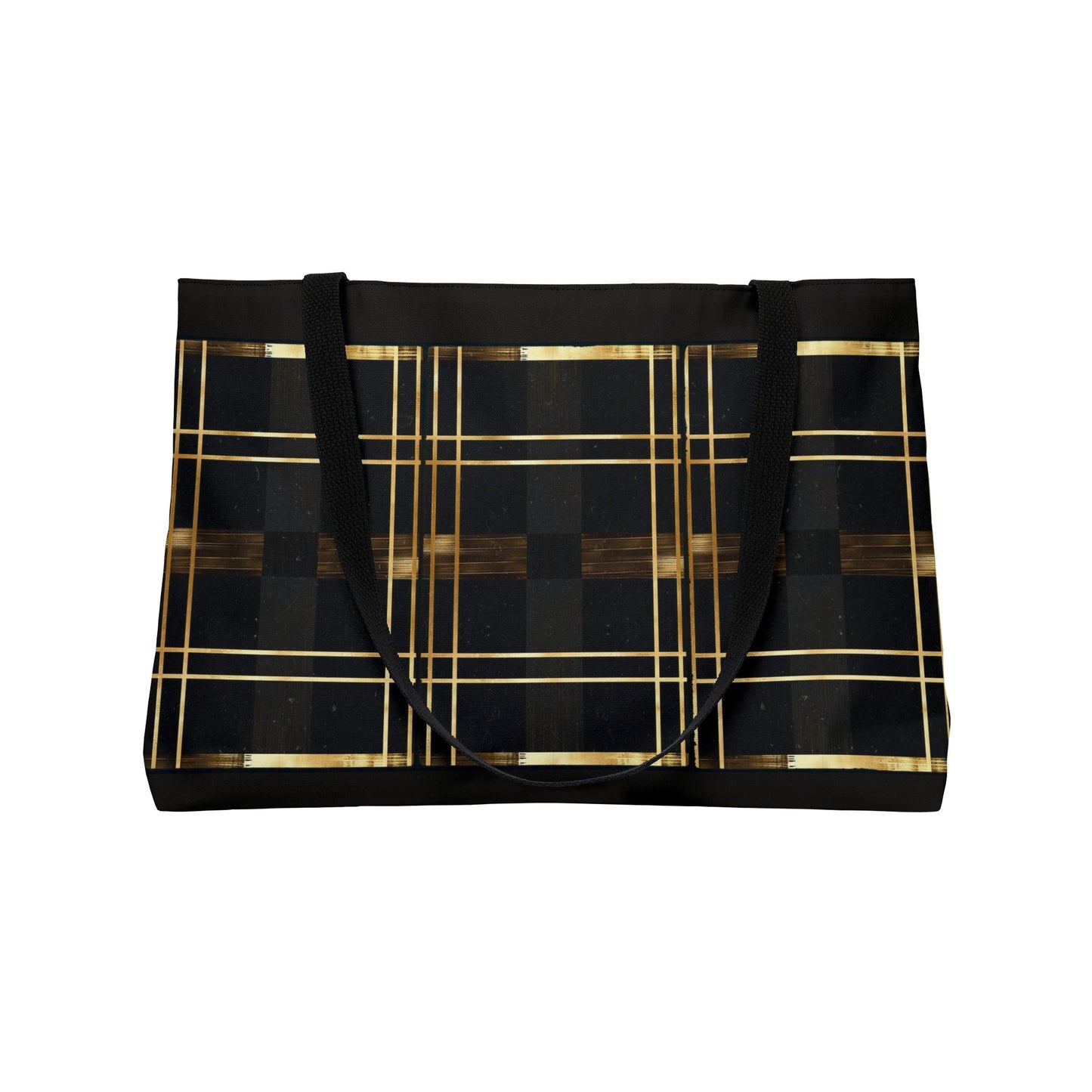 Noir & Gold Glam Weekender Tote Bag