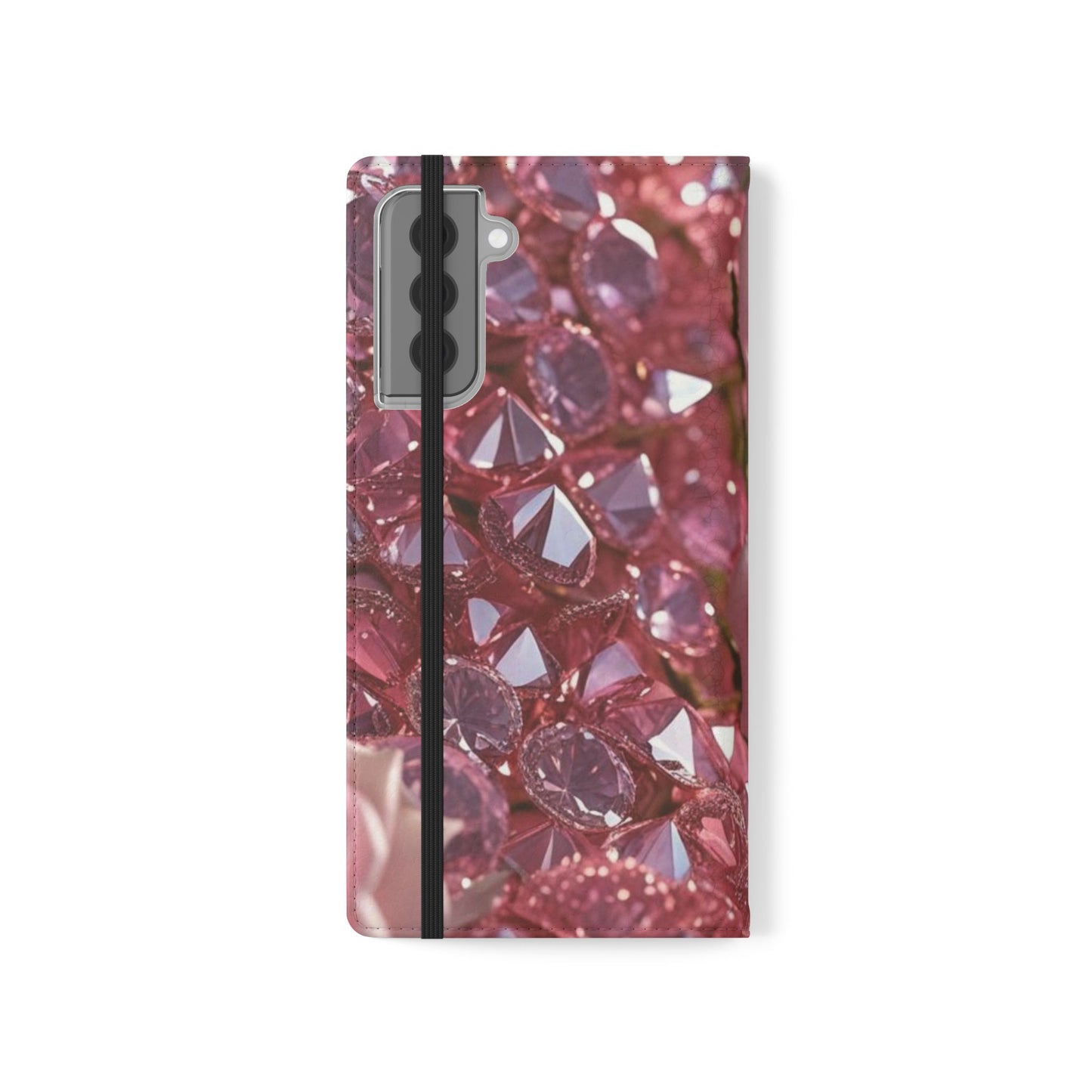 Pink Diamonds & Petals Flip Cases
