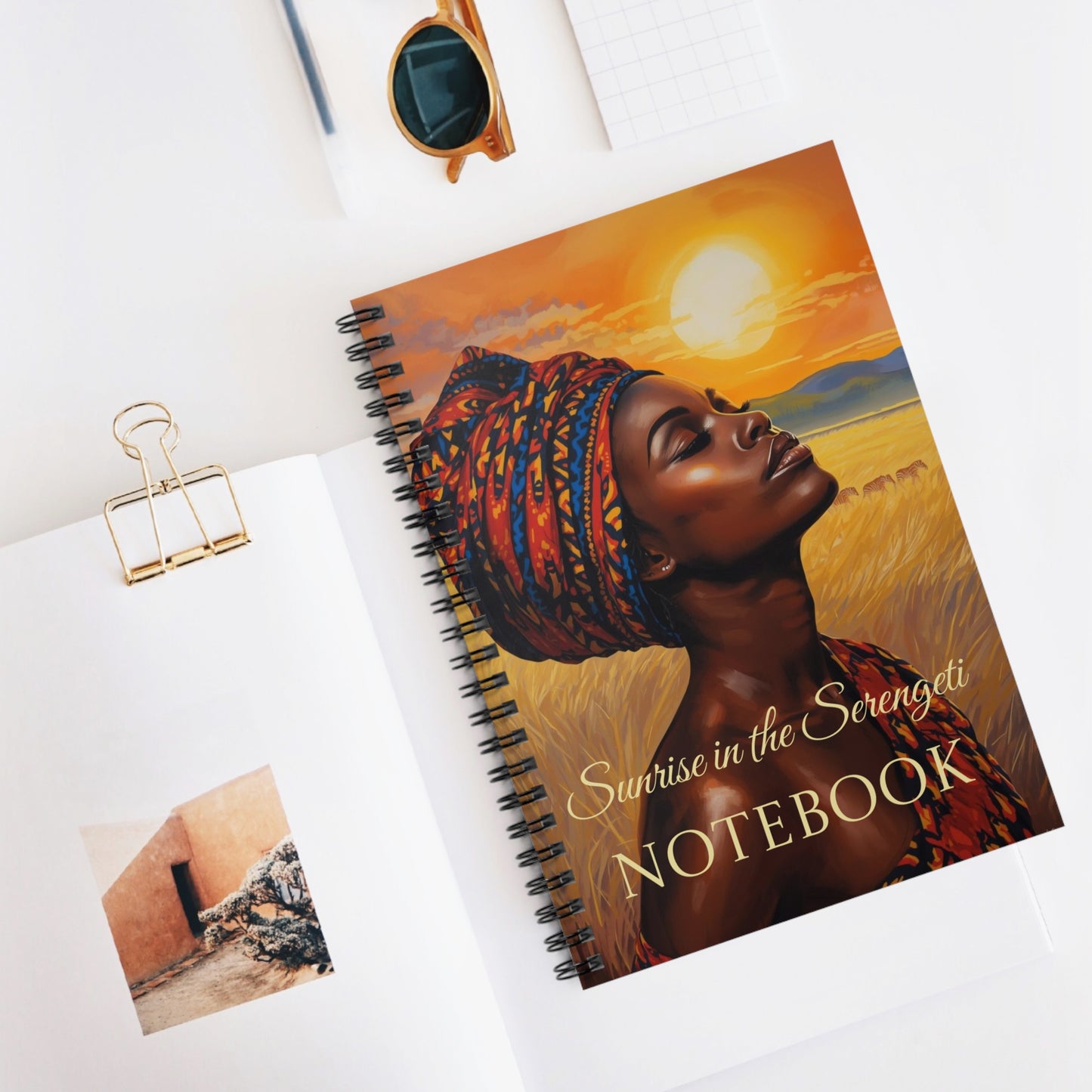 Sunrise in the Serengeti Spiral Notebook - Ruled Line