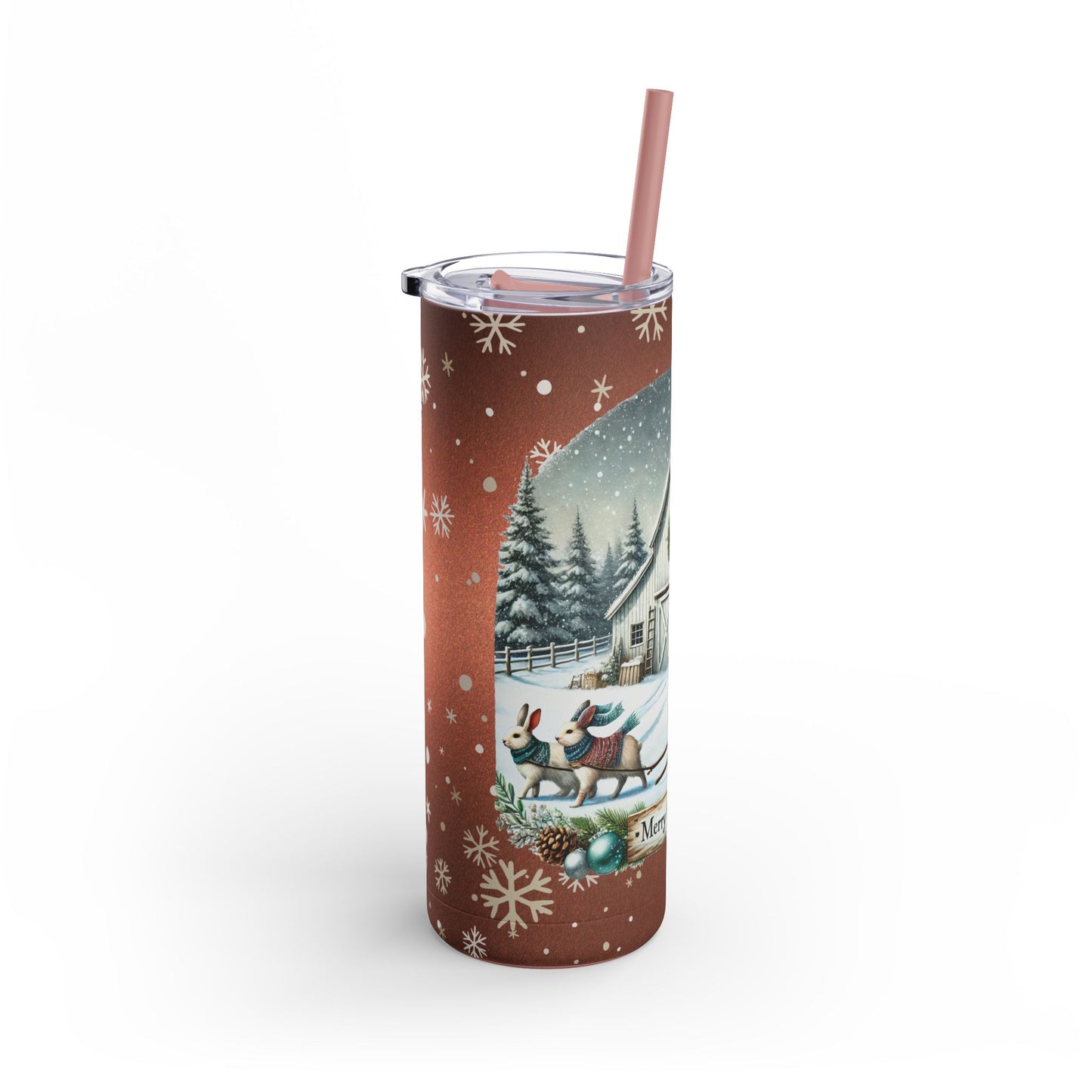 Merry Christmas 2 Maars Maker Skinny Matte Tumbler, 20oz