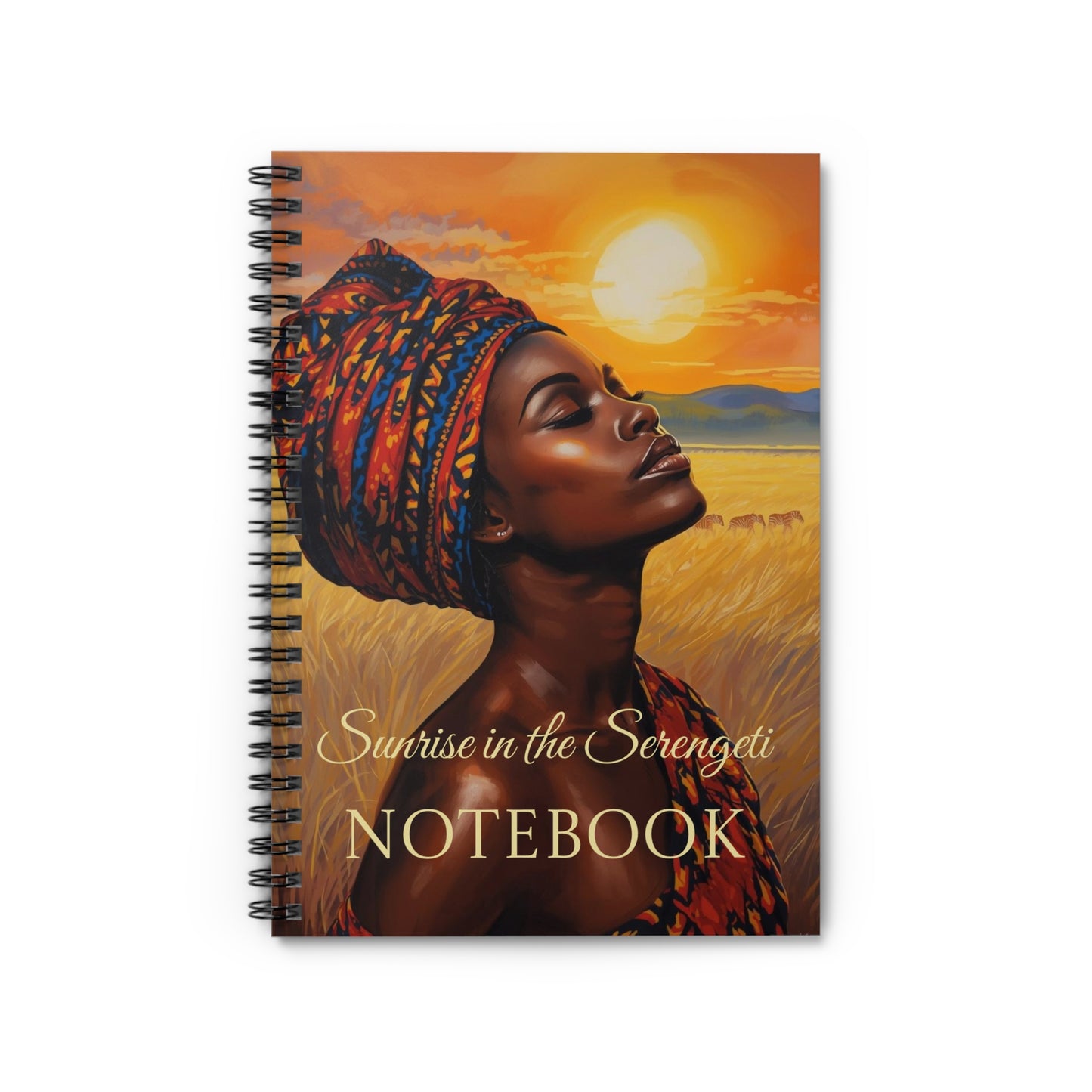 Sunrise in the Serengeti Spiral Notebook - Ruled Line