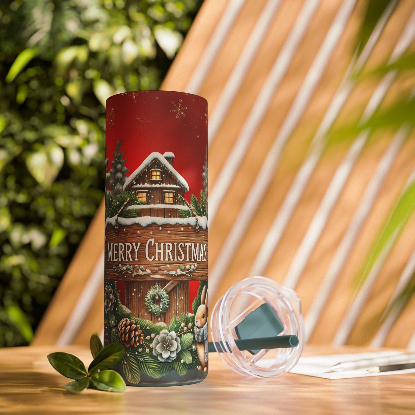 Merry Christmas Maars Maker Skinny Matte Tumbler, 20oz