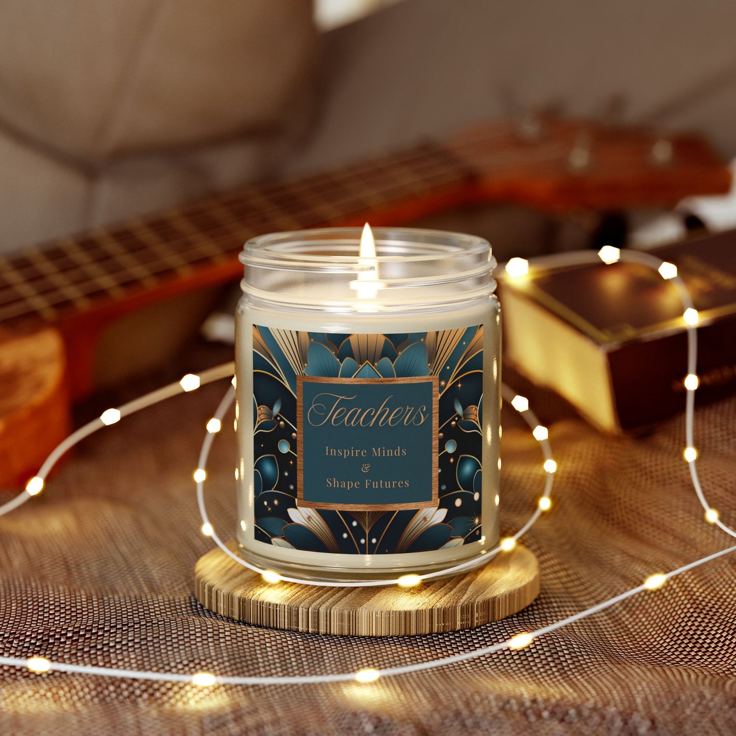Teachers Scented Candles, Coconut Apricot Wax (4oz, 9oz)