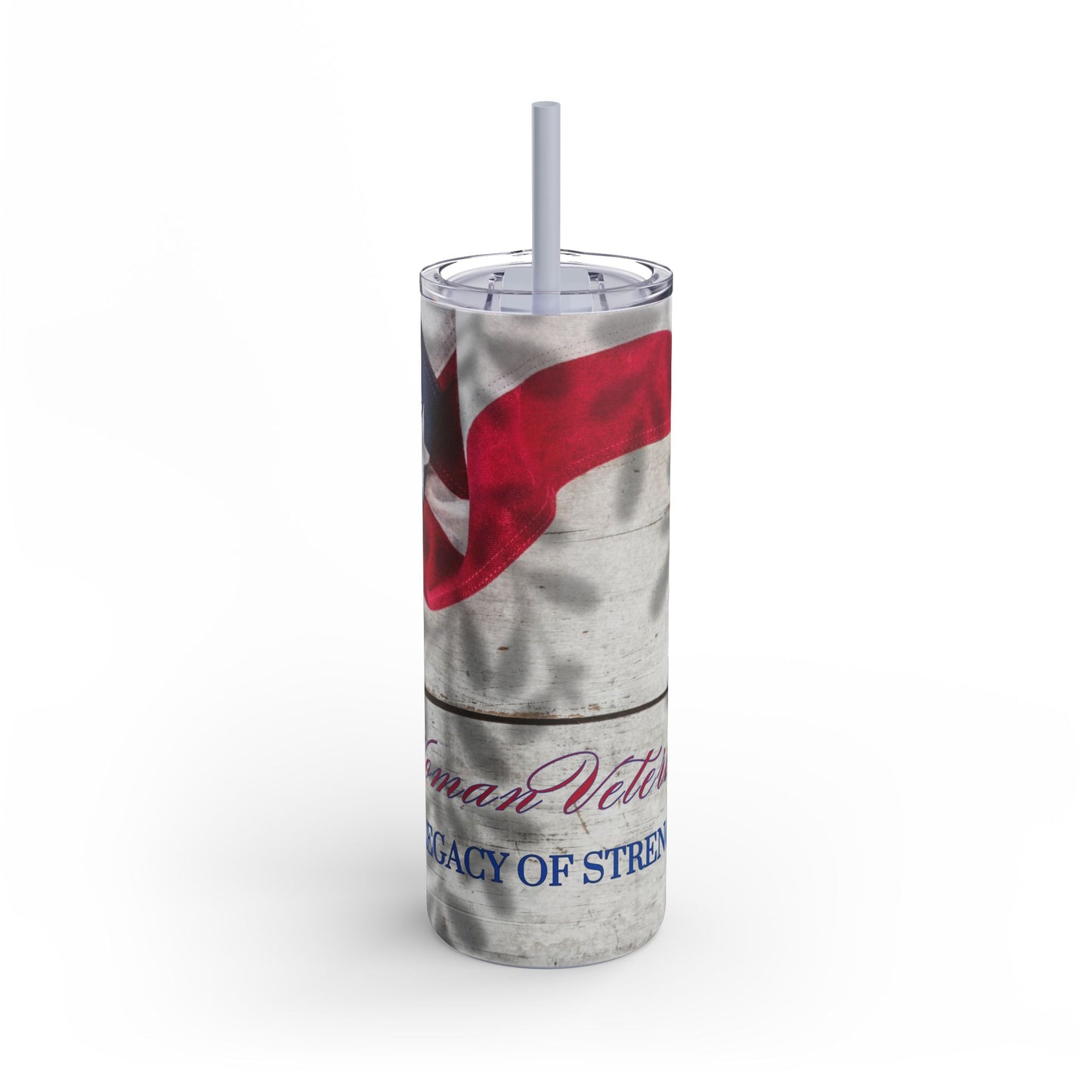 Woman Veteran Maars Maker Skinny Matte Tumbler, 20oz