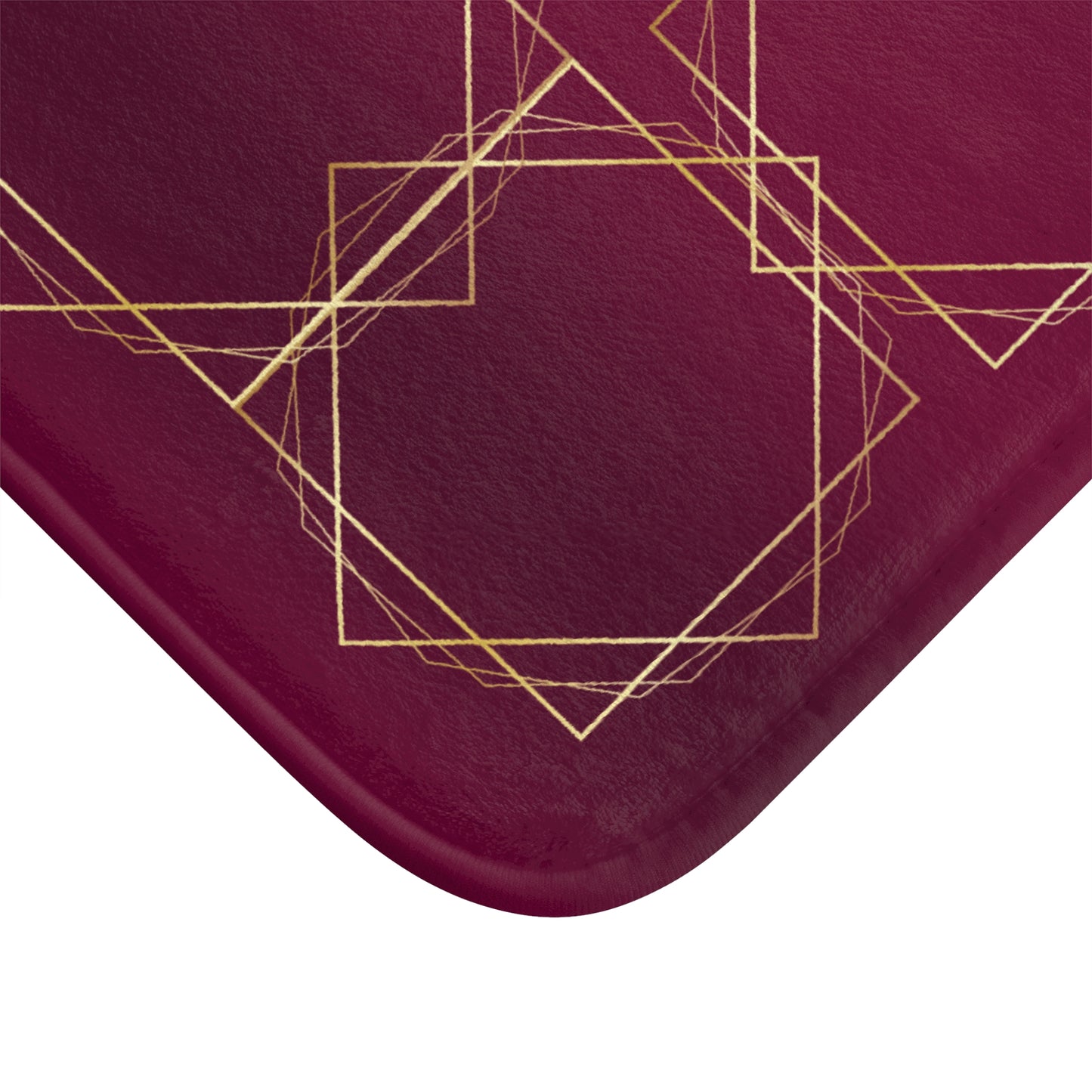Gilded Elegance (Burgundy) Bath Mat