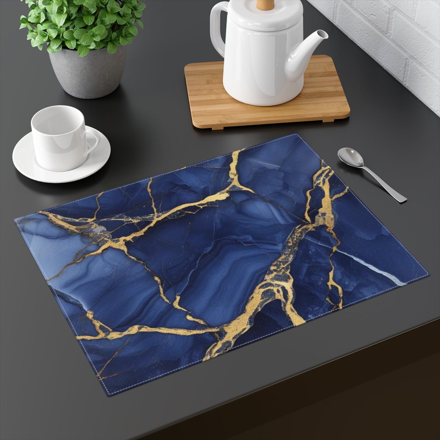 Indigo Marble Placemat, 1pc