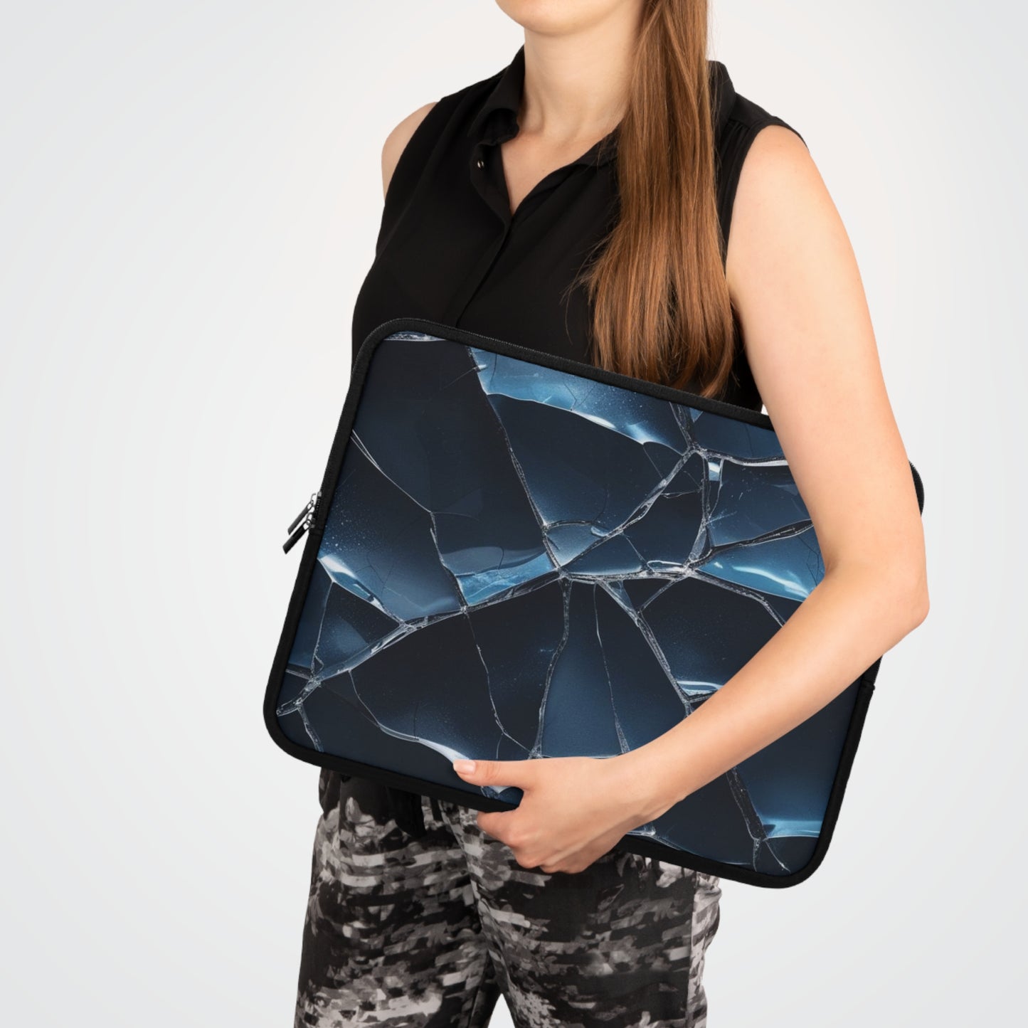 Crack'd (Dark Blue) Laptop Sleeve