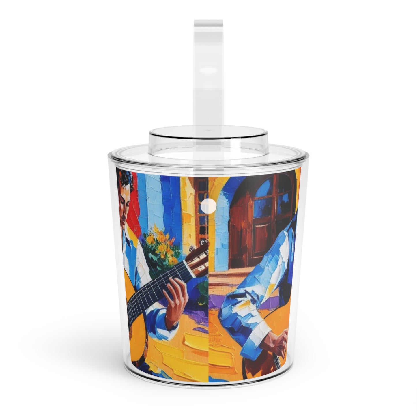 Spanish Guitar Ice Bucket with Tongs