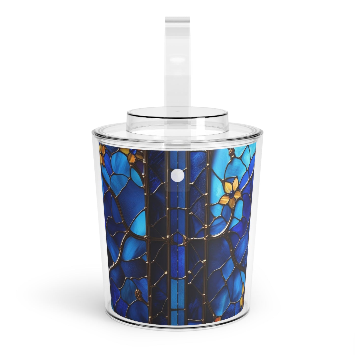 Sapphire Radiance Ice Bucket with Tongs