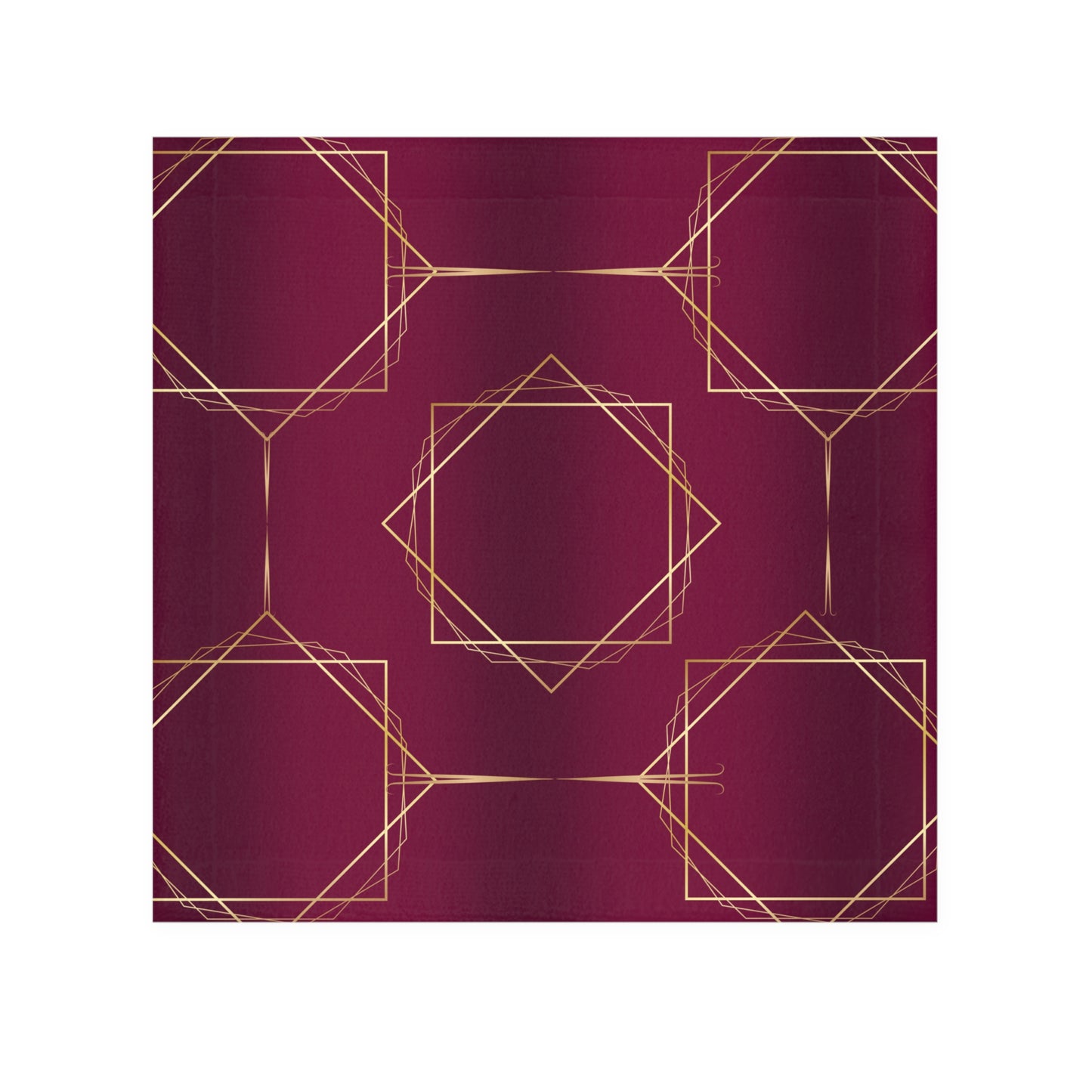 Gilded Elegance (Burgundy) Face Towel