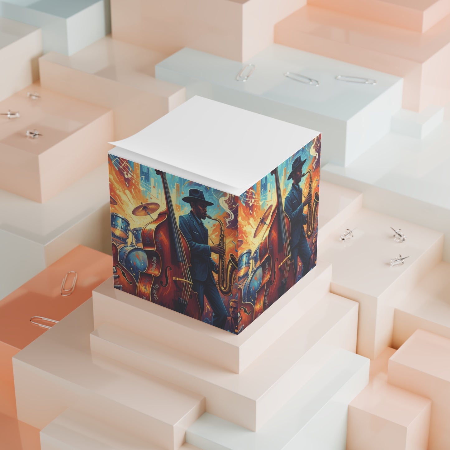Jazz Music Note Cube