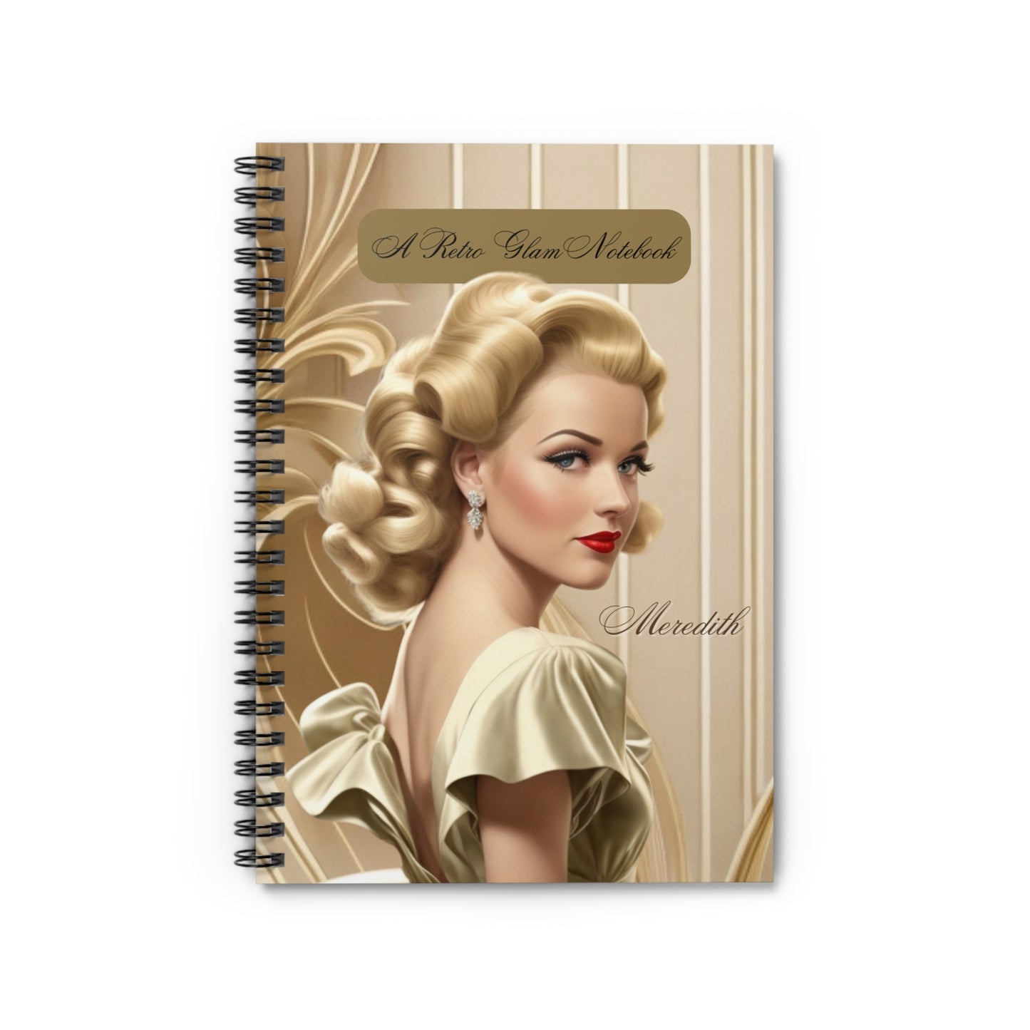 Retro Glam (Meredith) Spiral Notebook - Ruled Line