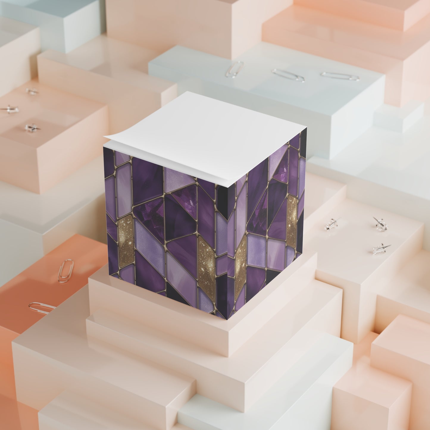 Amethyst Mosaic Note Cube