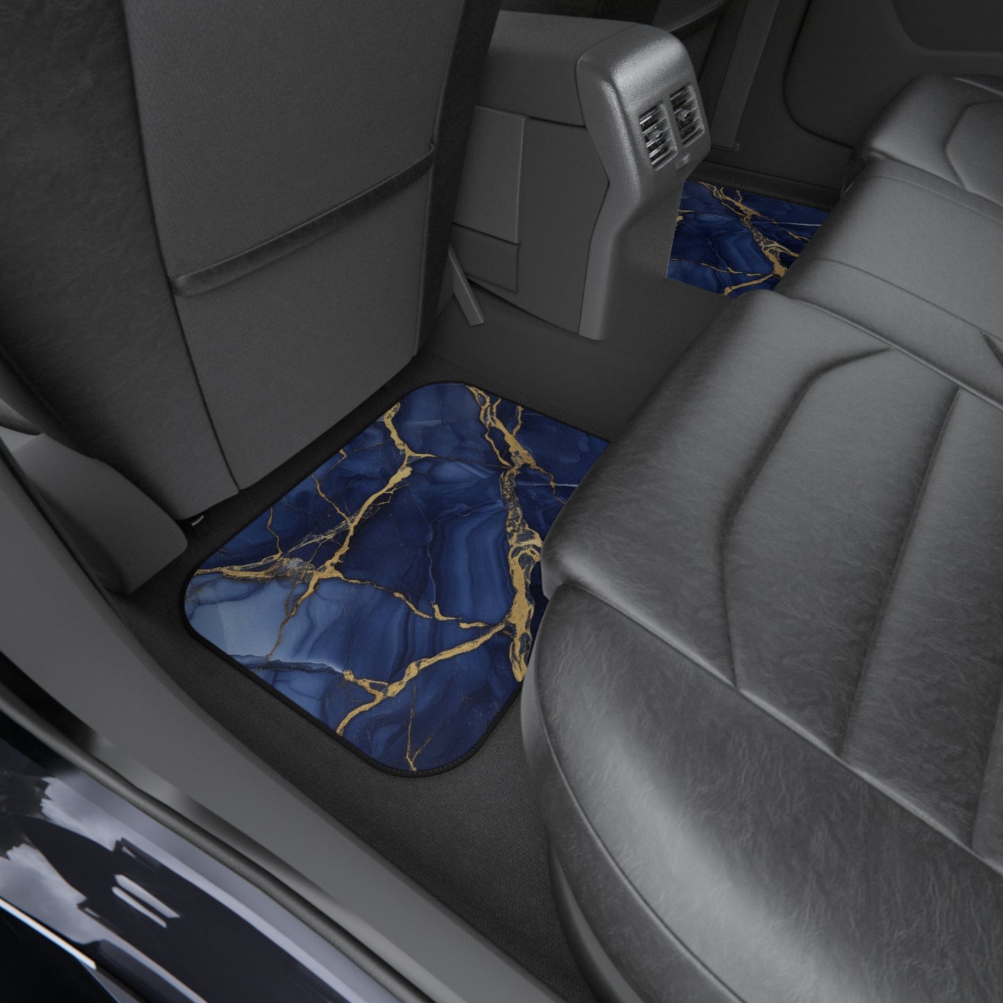 Indigo Marble Car Mats (Set of 4)