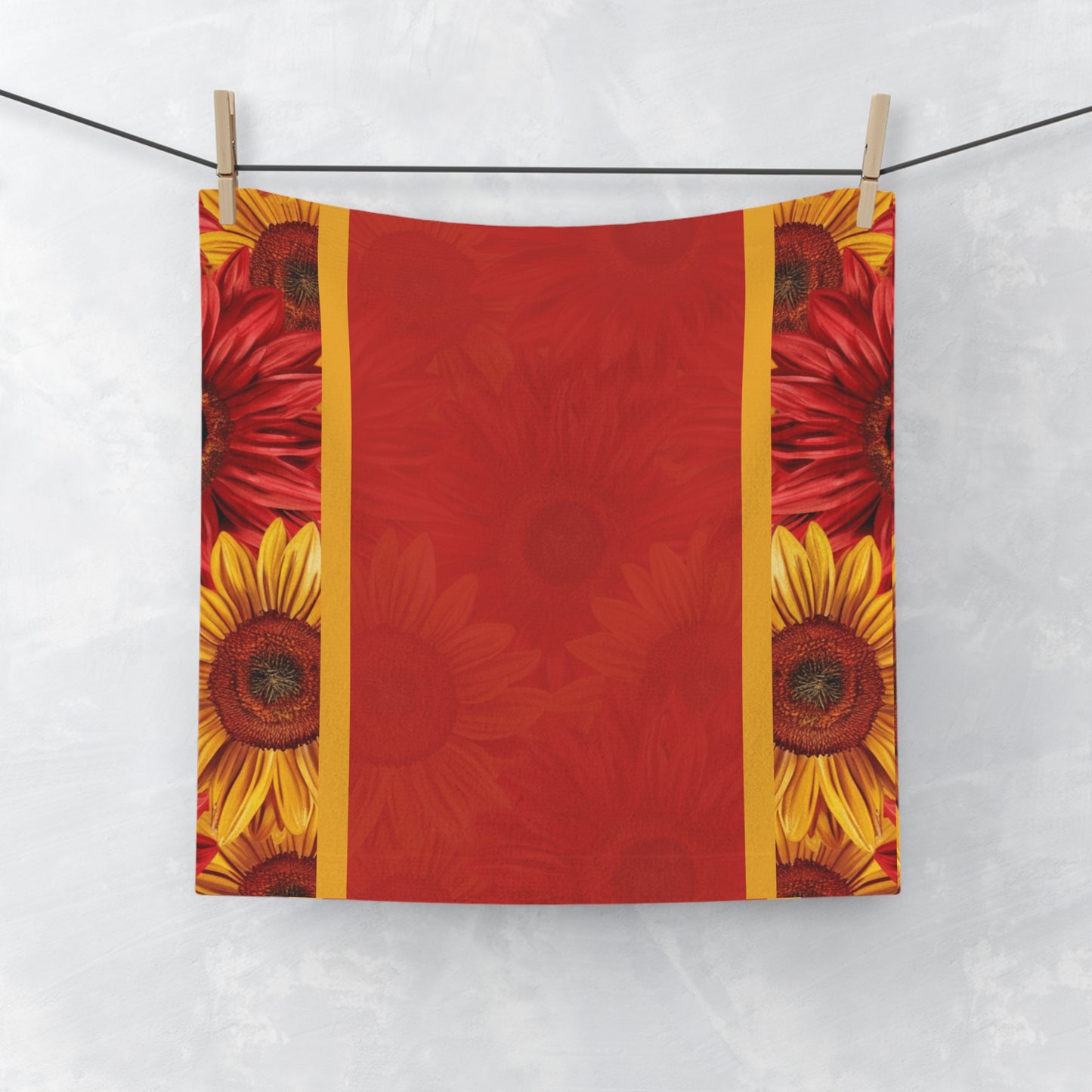Crimson Gold Face Towel