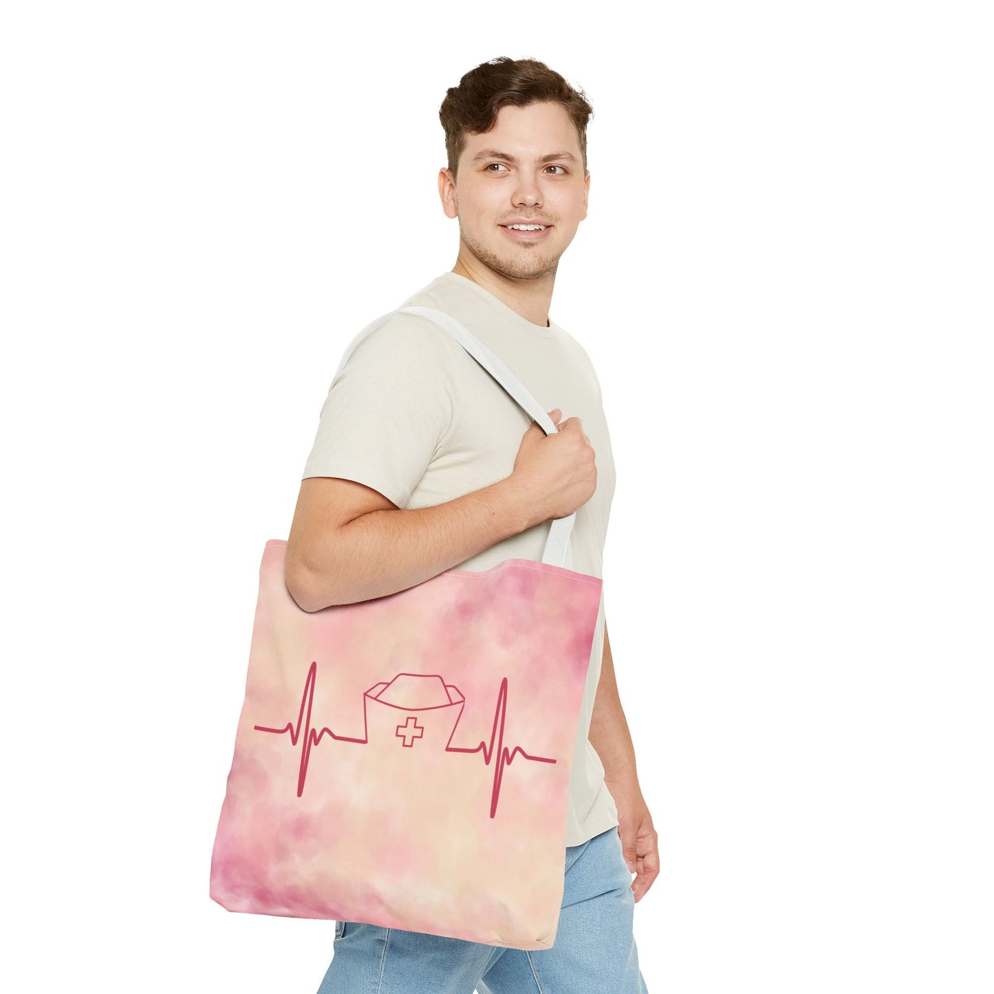 Nurse Heartbeat Tote Bag (AOP)