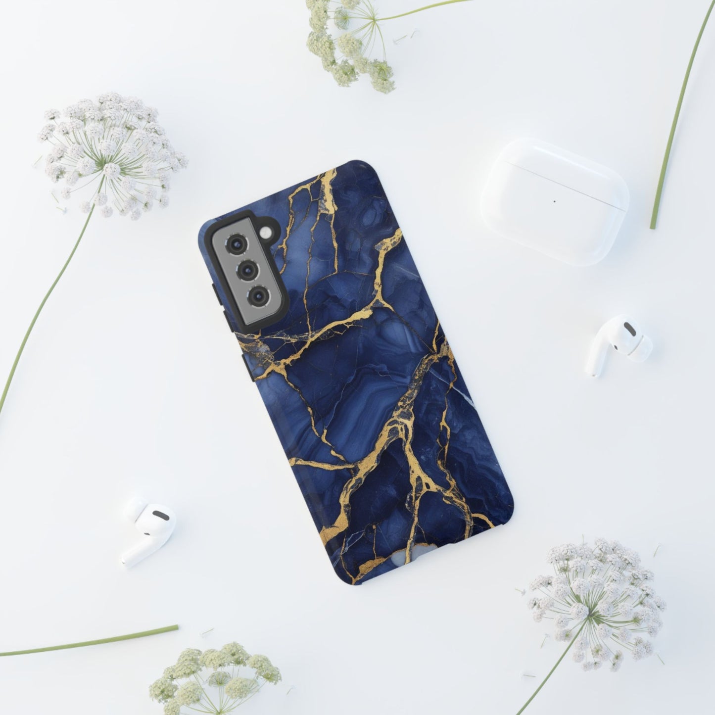 Indigo Marble Tough Cases
