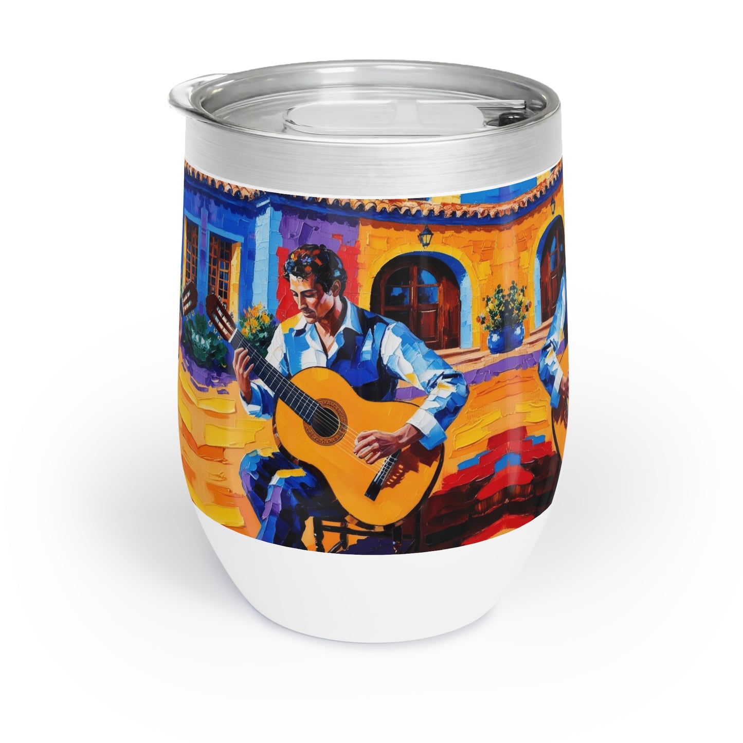 Spanish Guitar Chill Wine Tumbler
