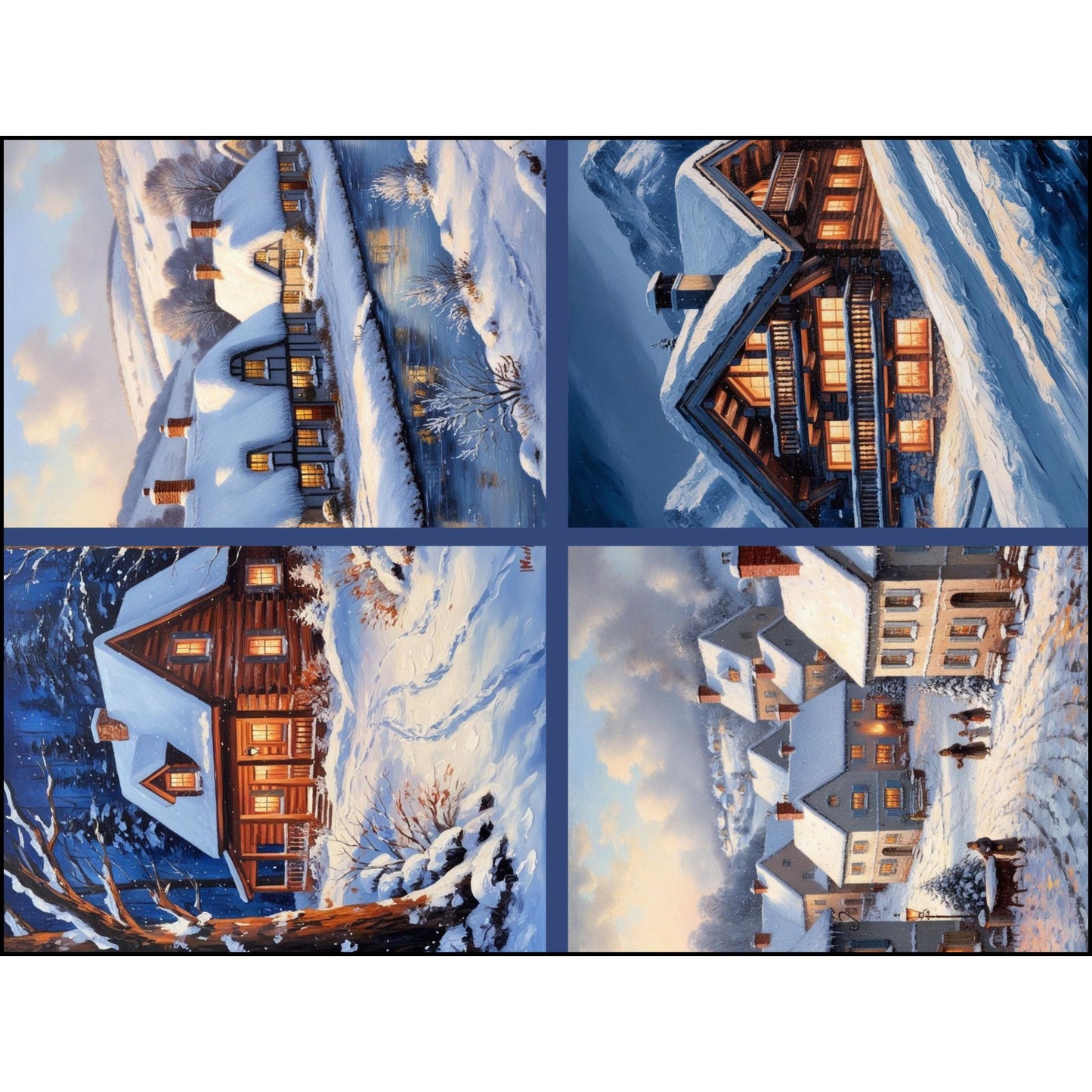 Scenes of Winter Woven Blanket