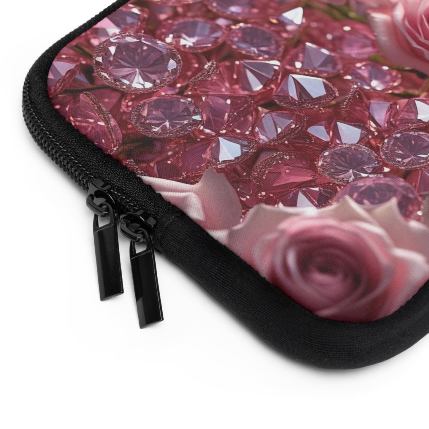 Pink Diamonds & Petals Laptop Sleeve