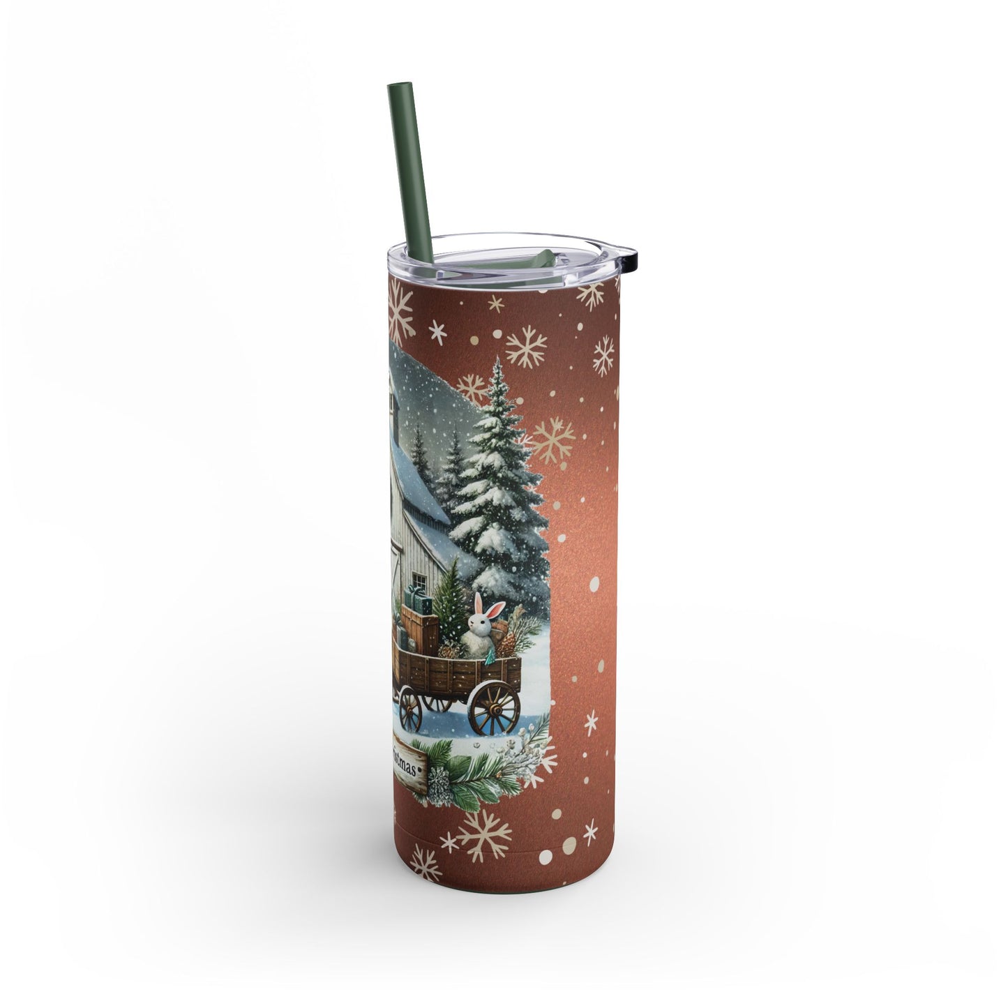 Merry Christmas 2 Maars Maker Skinny Matte Tumbler, 20oz