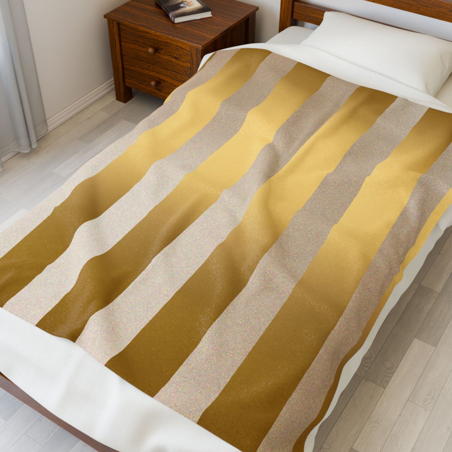 Golden Horizon Velveteen Plush Blanket