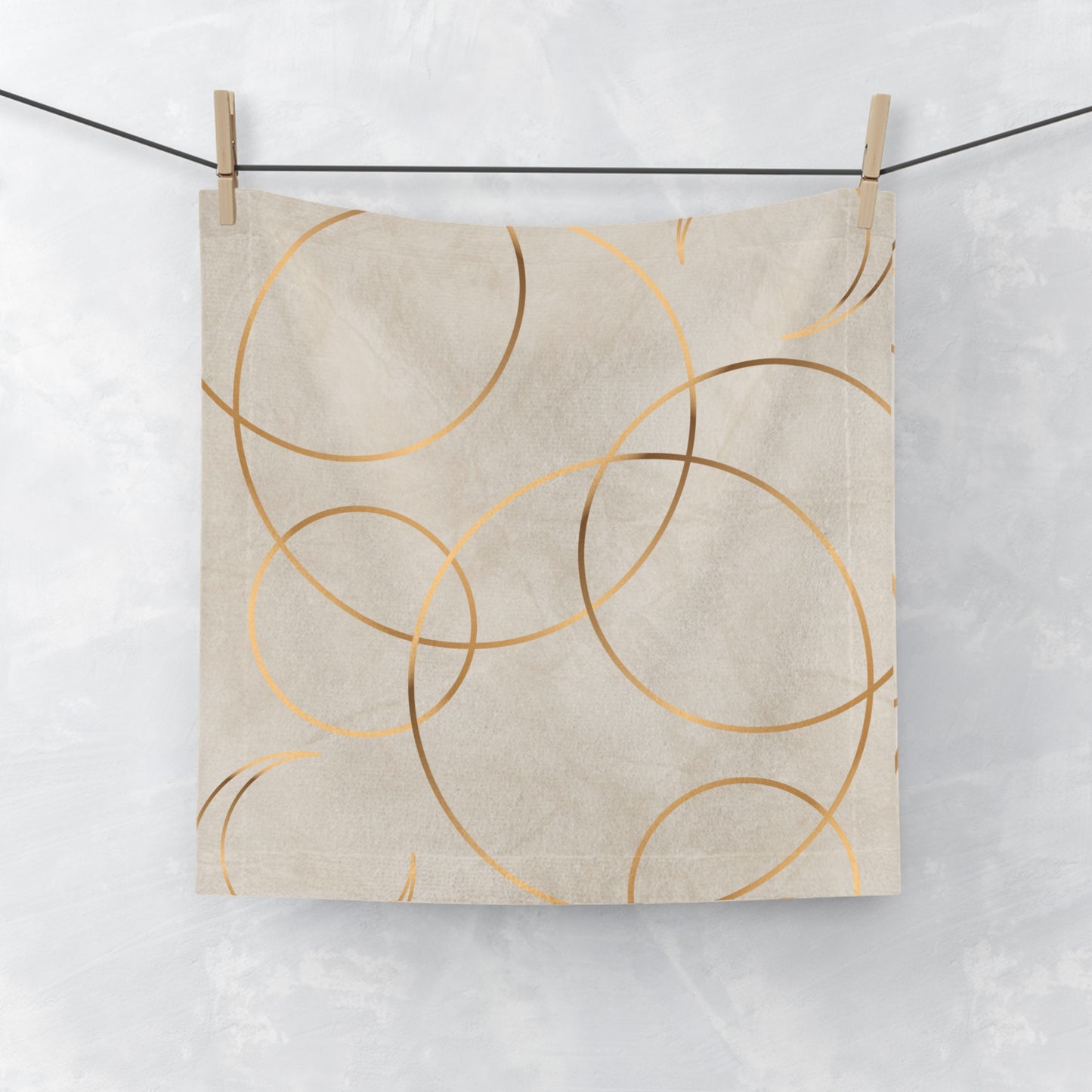 Golden Eclipse Face Towel