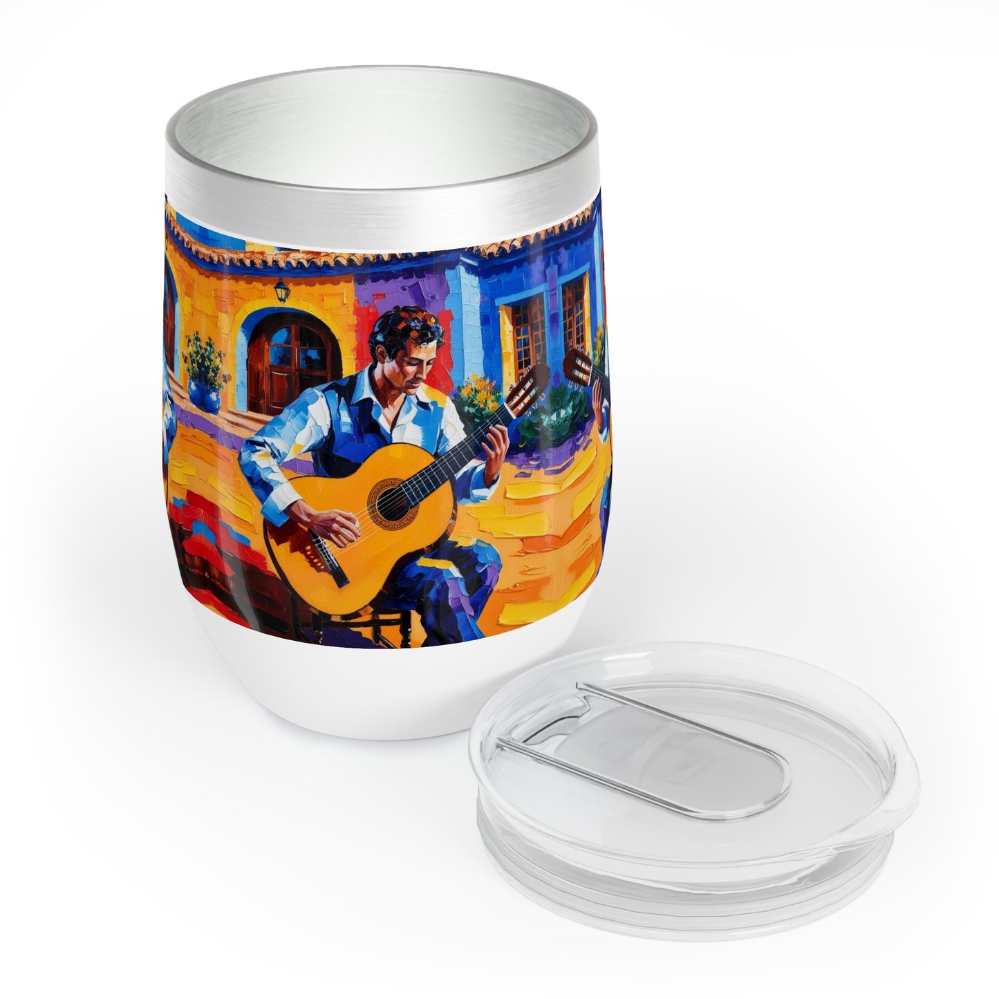 Spanish Guitar Chill Wine Tumbler