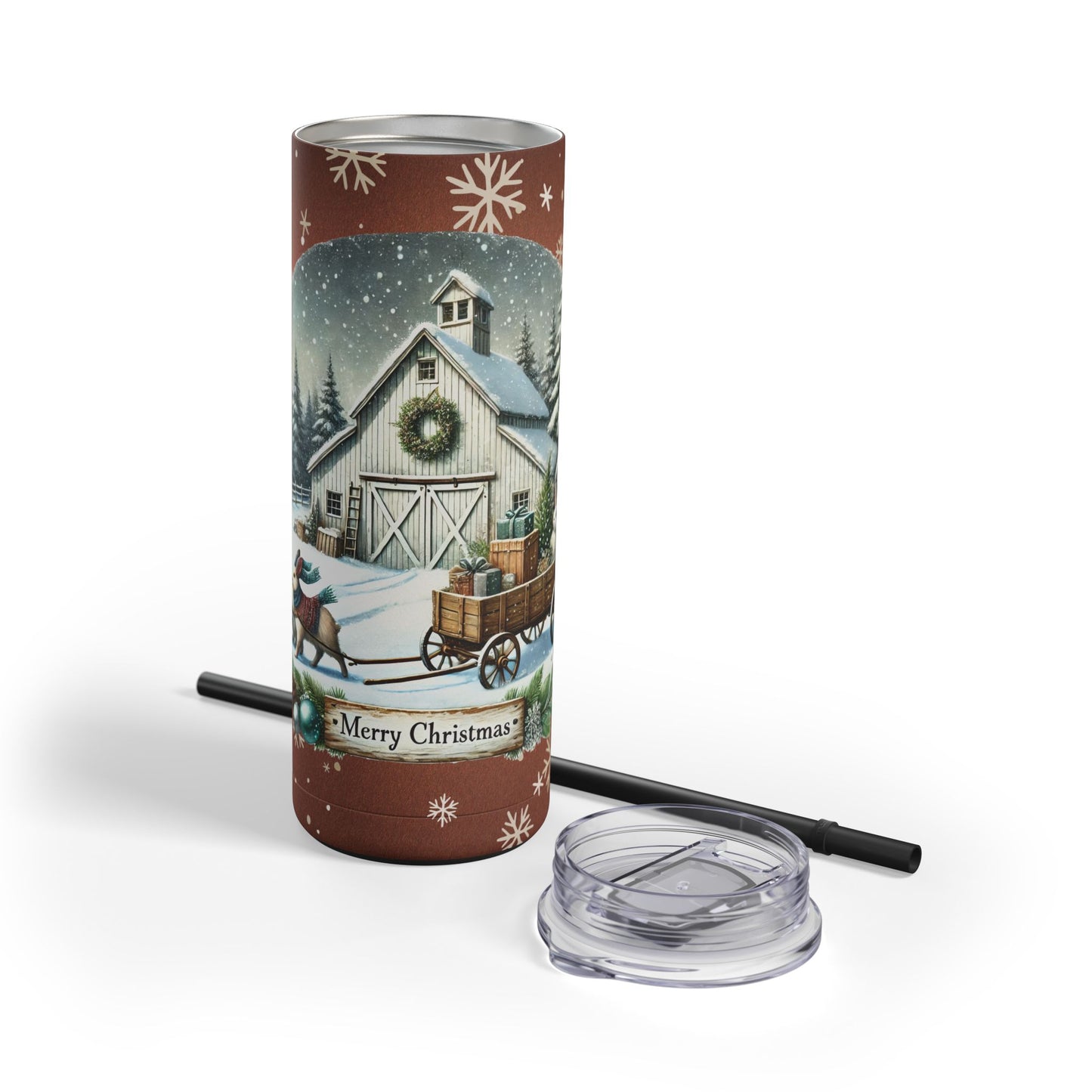Merry Christmas 2 Maars Maker Skinny Matte Tumbler, 20oz