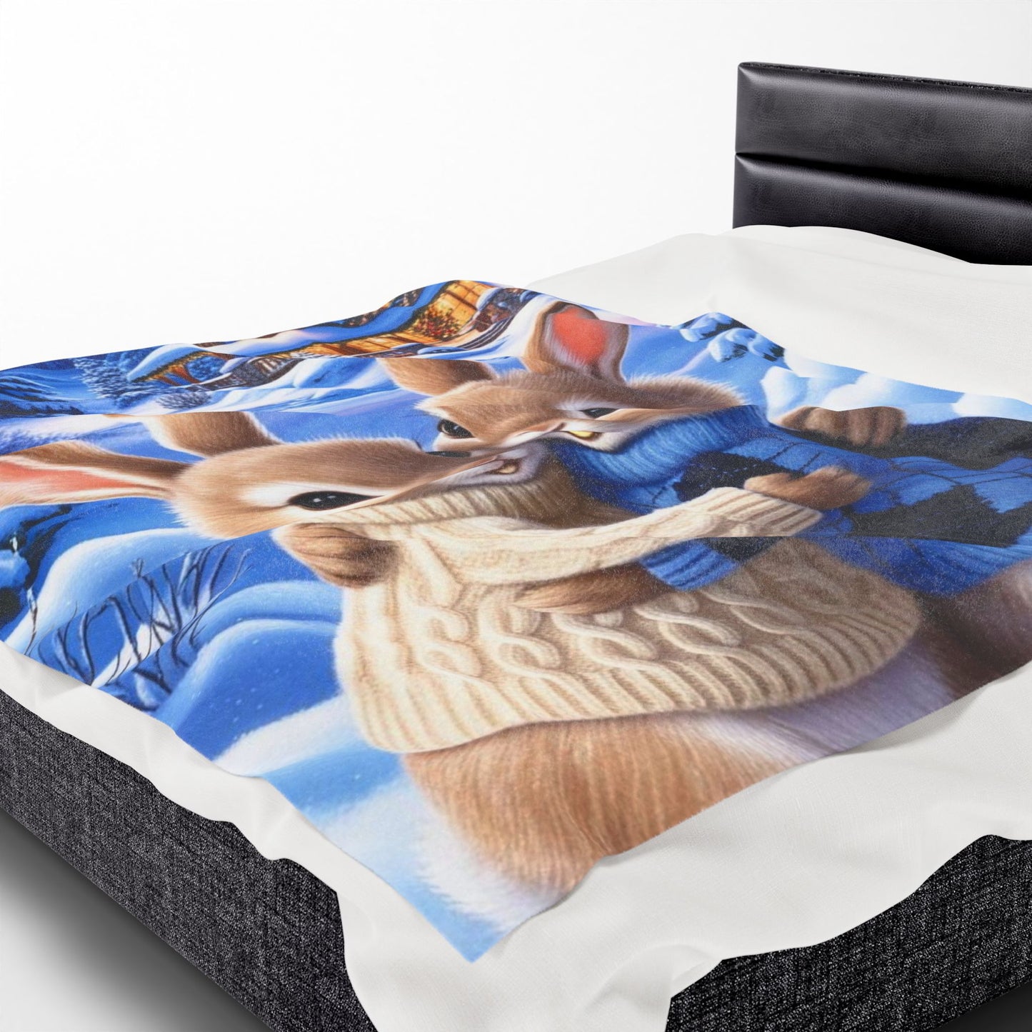 Snuggle Bunnies Velveteen Plush Blanket