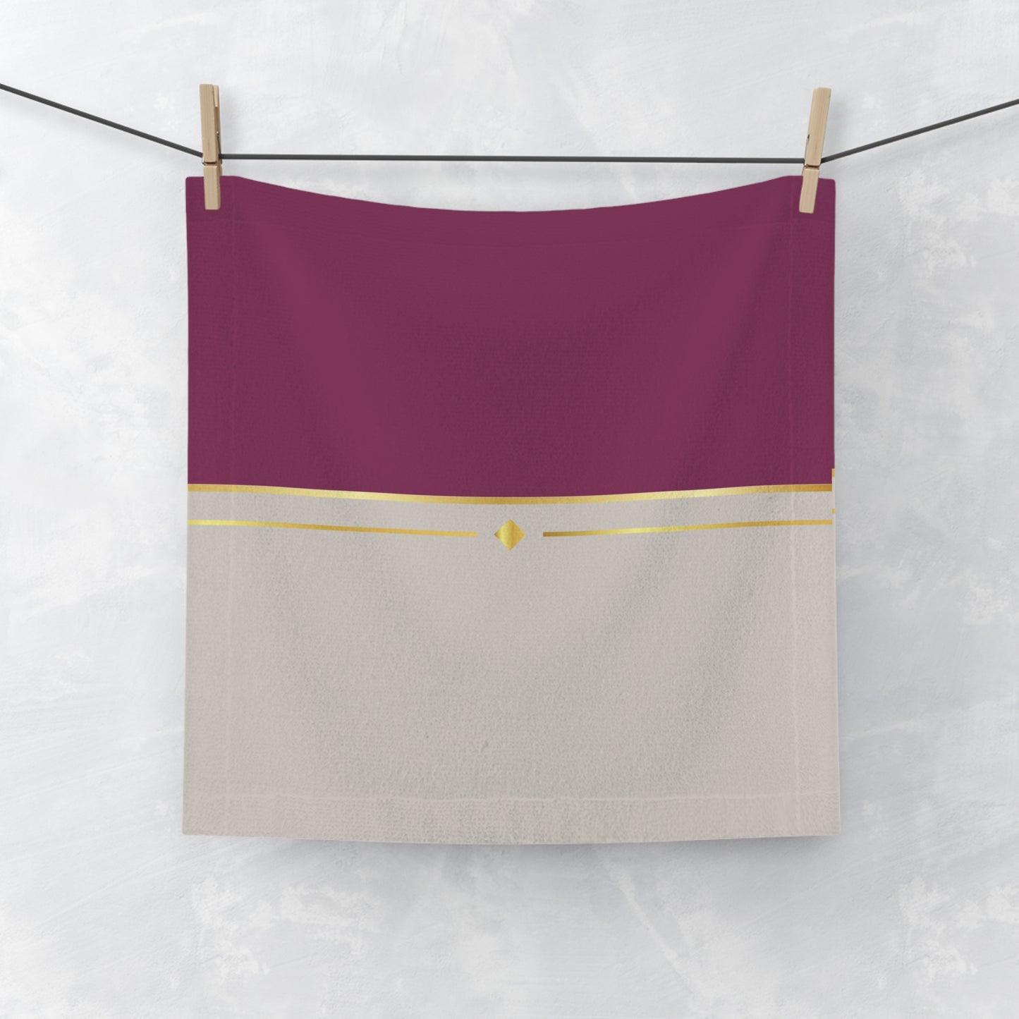 Fuchsia & Taupe Haven Face Towel