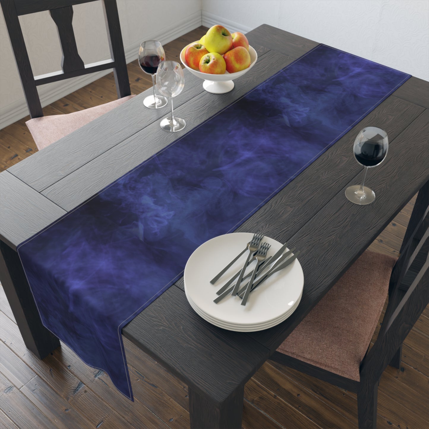 A Kind of Smoky Blue Table Runner (Cotton, Poly)