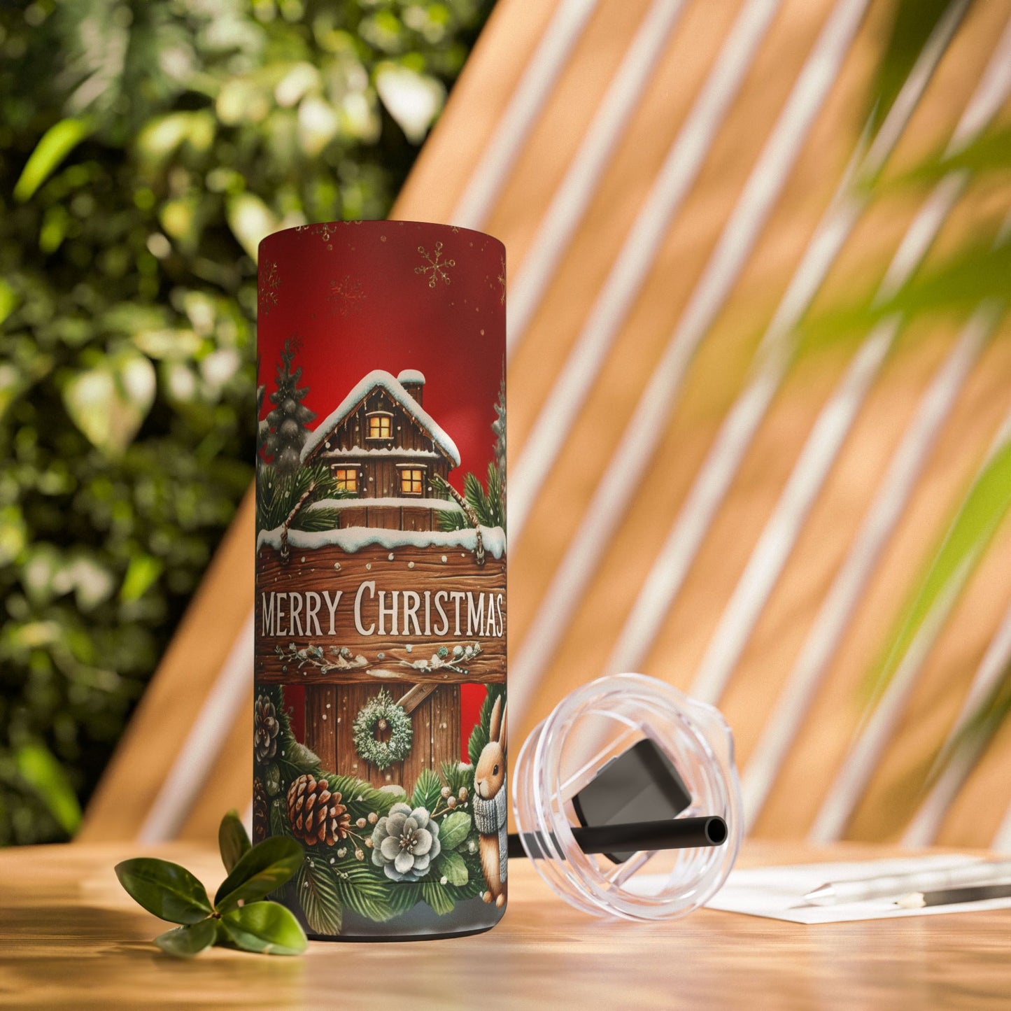 Merry Christmas Maars Maker Skinny Matte Tumbler, 20oz