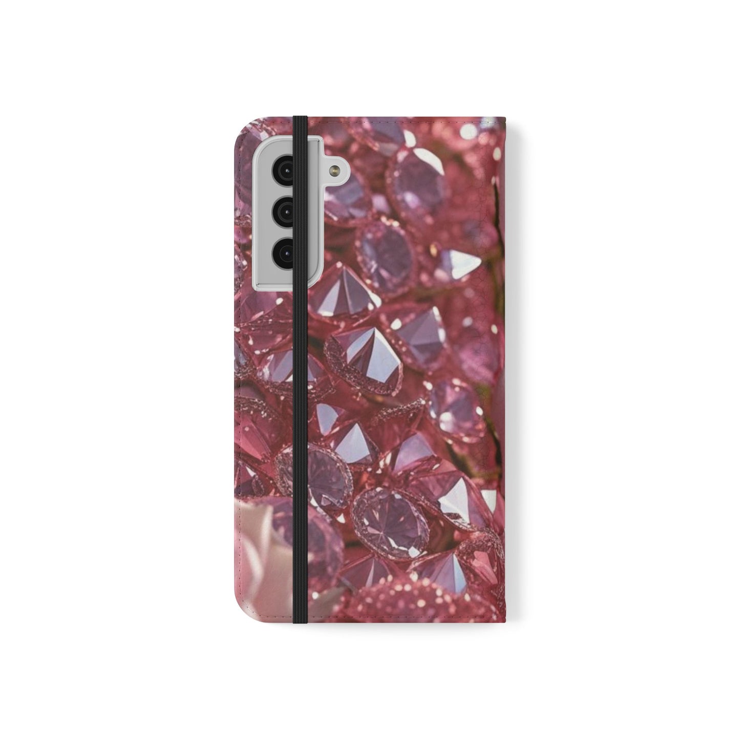 Pink Diamonds & Petals Flip Cases