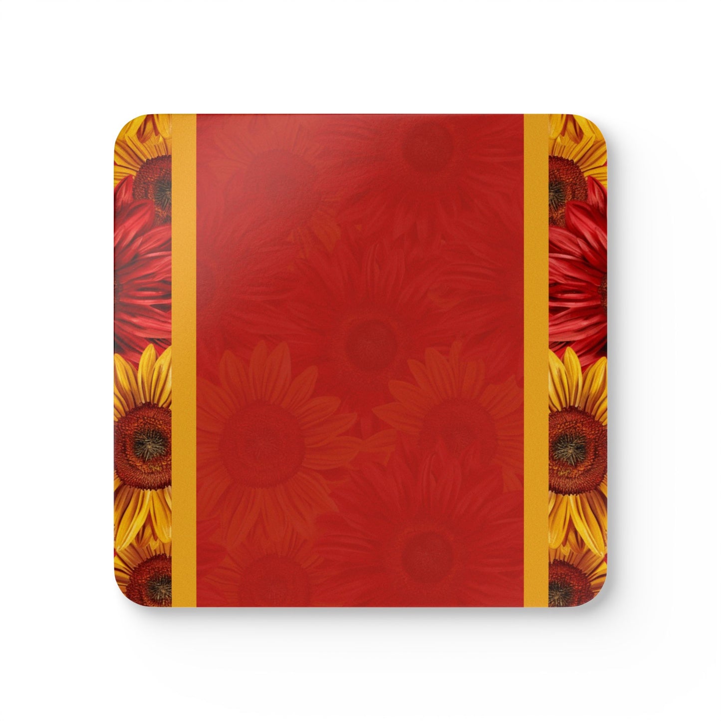 Crimson Gold Corkwood Coaster Set