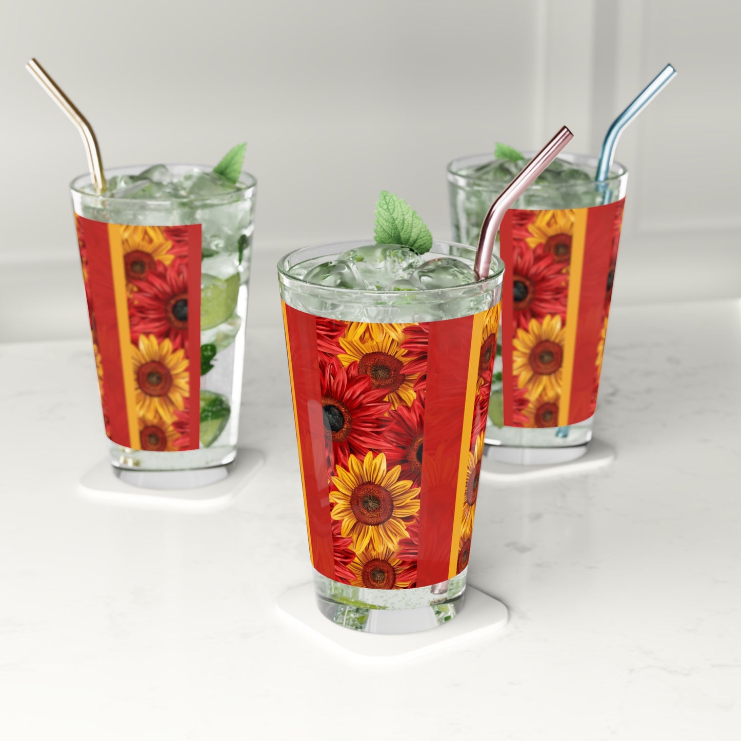 Crimson Gold Pint Glass, 16oz