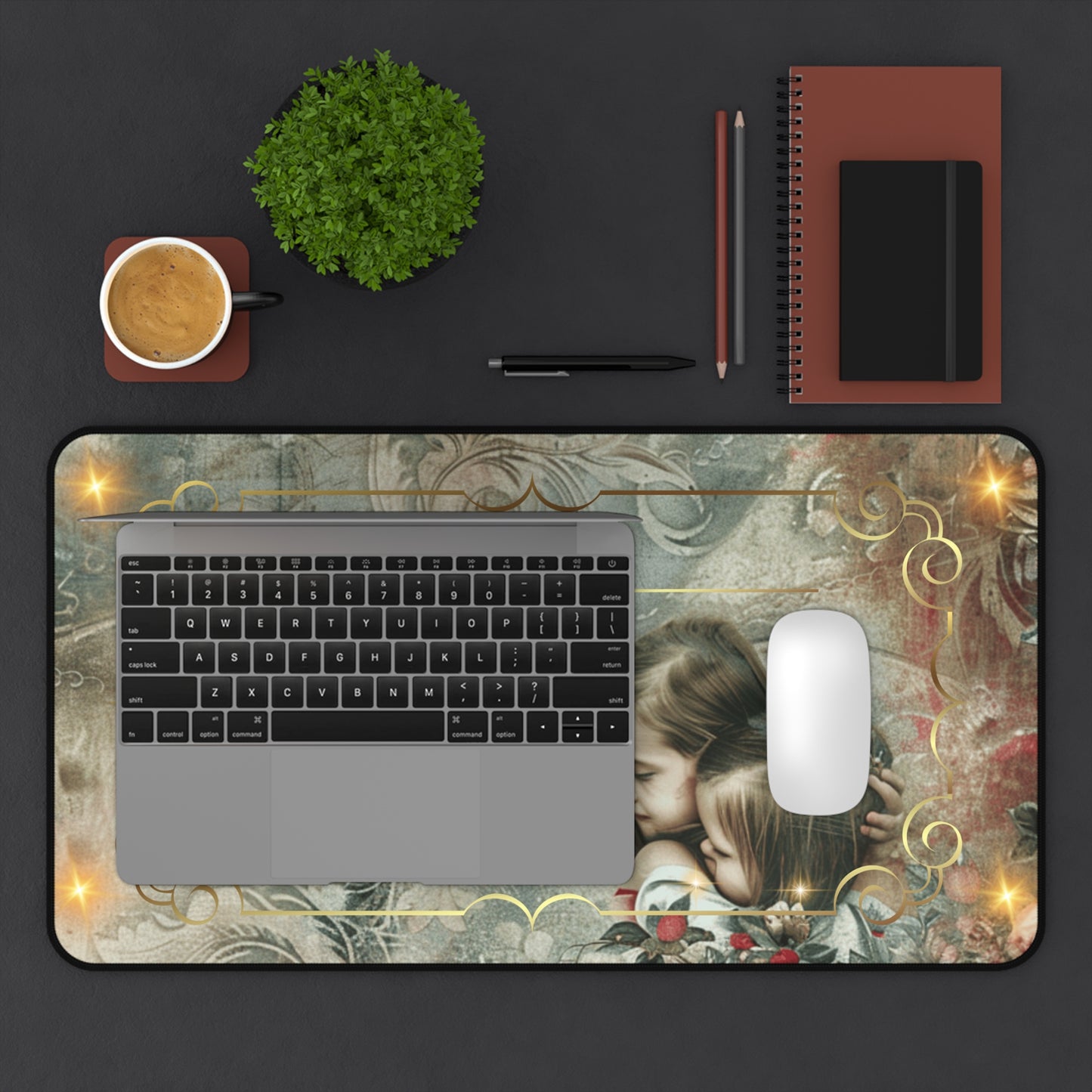 Charming Embrace Desk Mat